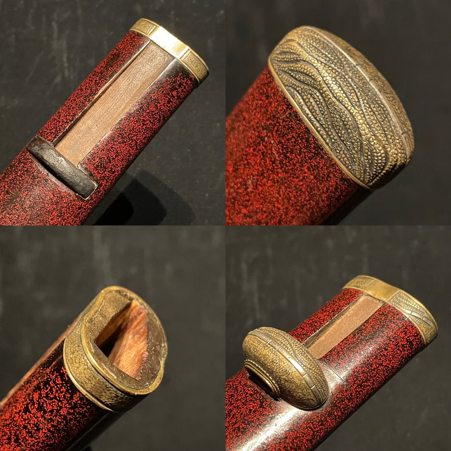 Red Matsushiro TANTO Unokubi Style, with KOZUKA KOGAI, Edo period mumei