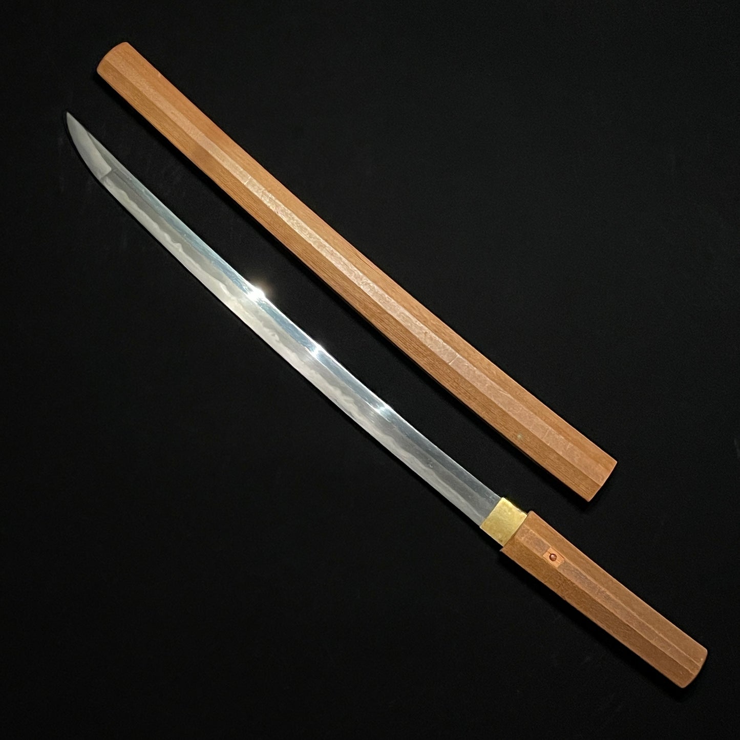 Ookissaki Wakizashi in Shirasaya, 久國 Hisakuni signed, Edo period