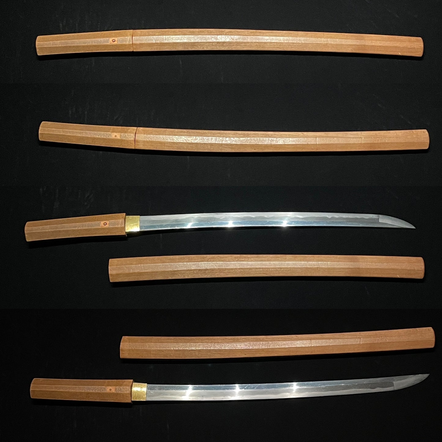 Ookissaki Wakizashi in Shirasaya, 久國 Hisakuni signed, Edo period