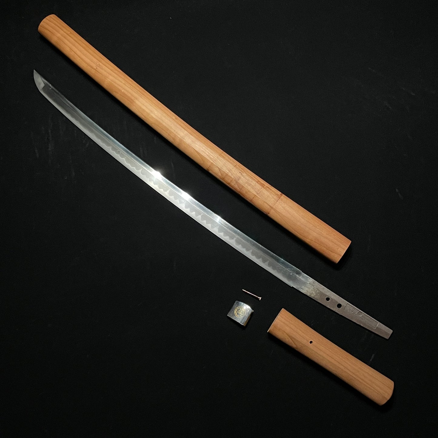 GAKUMEI 額銘 Long Wakizashi, Kanemasu 兼升 signed, Mino School