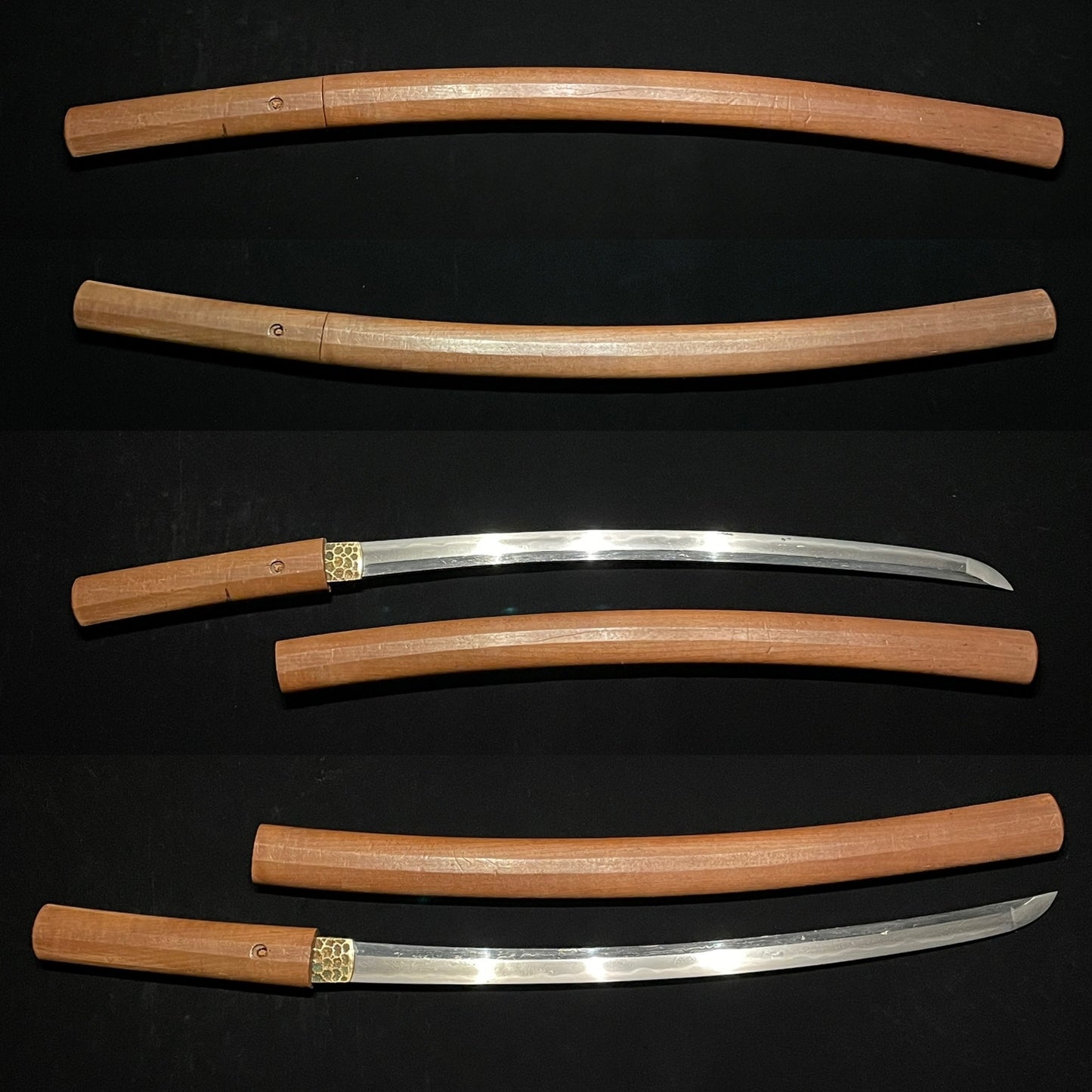 Notare Hamon Wakizashi in Shirasaya, Edo period mumei, 448mm (17.64 in.)