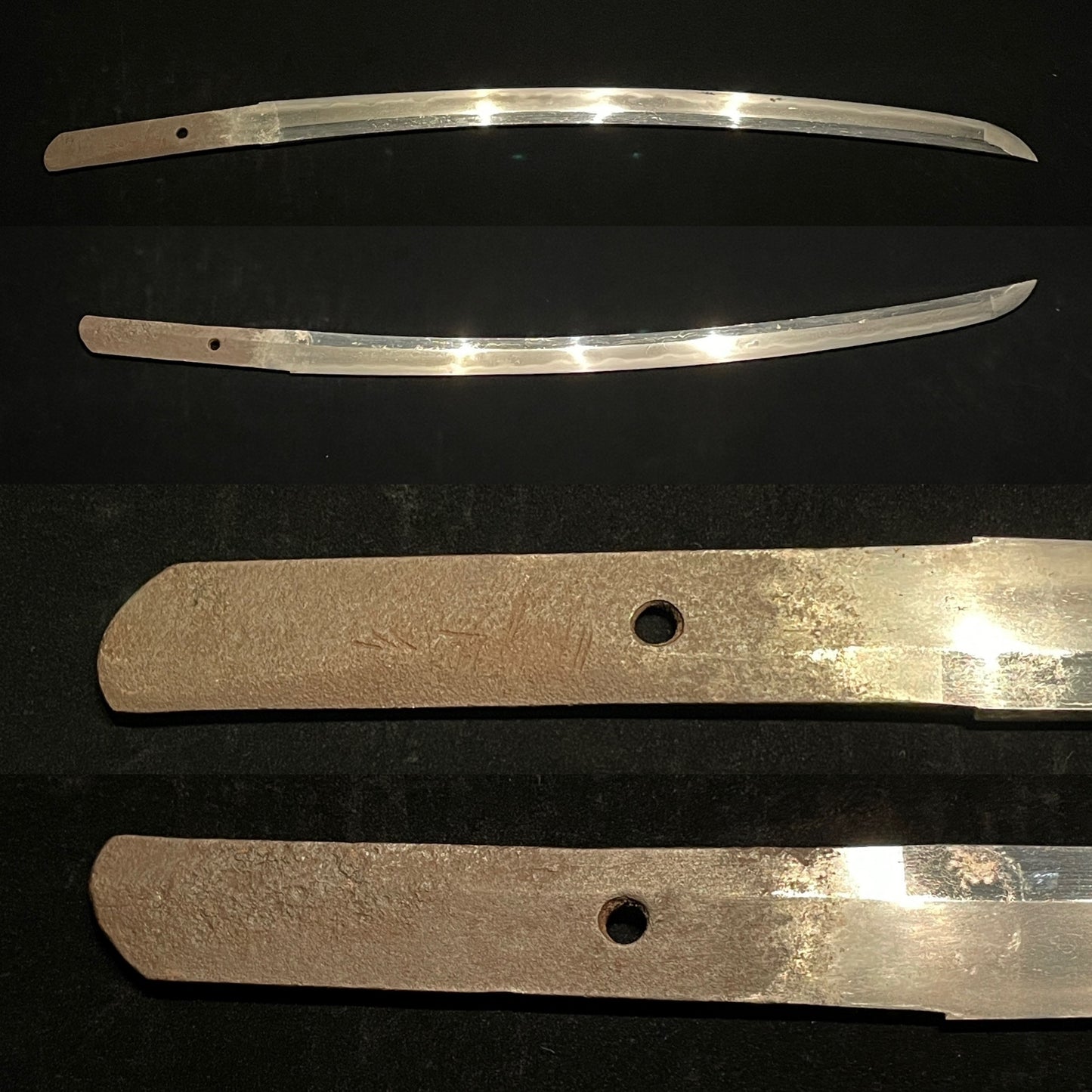 Notare Hamon Wakizashi in Shirasaya, Edo period mumei, 448mm (17.64 in.)