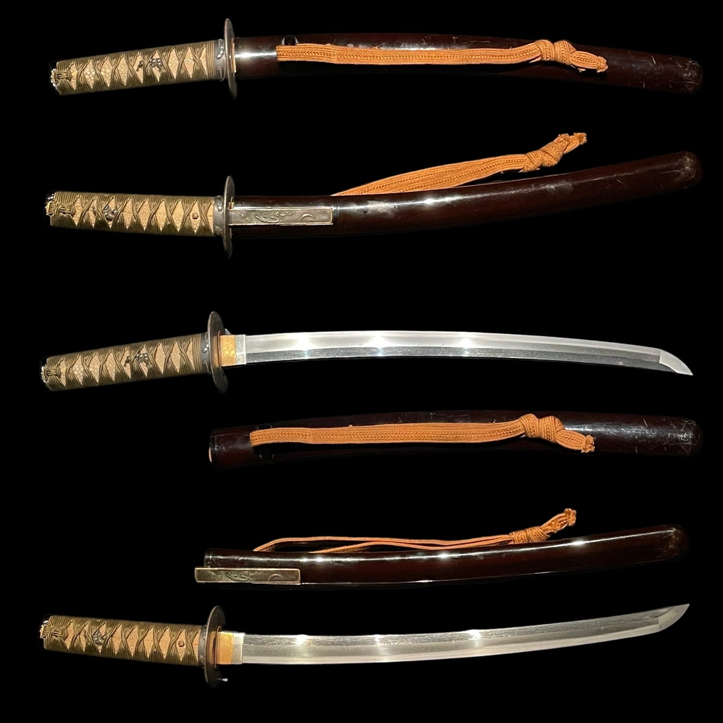 Wakizashi with KOZUKA, 盛 Mori signed, Edo period