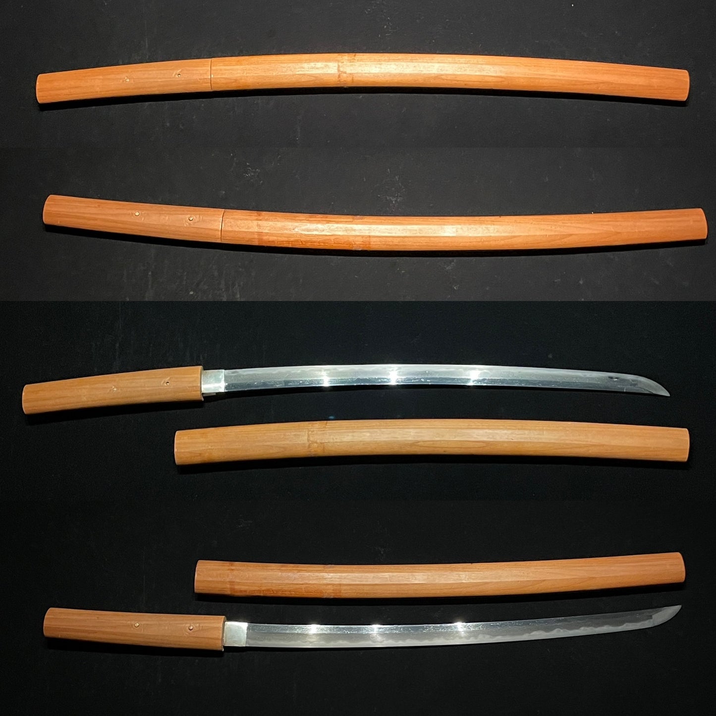 Gunome Hamon Wakizashi, KOTO Muromachi period, Oosuriage Mumei