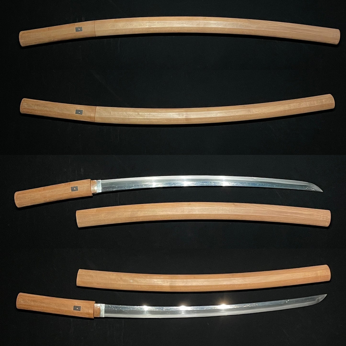 Long Wakizashi in Shirasaya, Edo period mumei