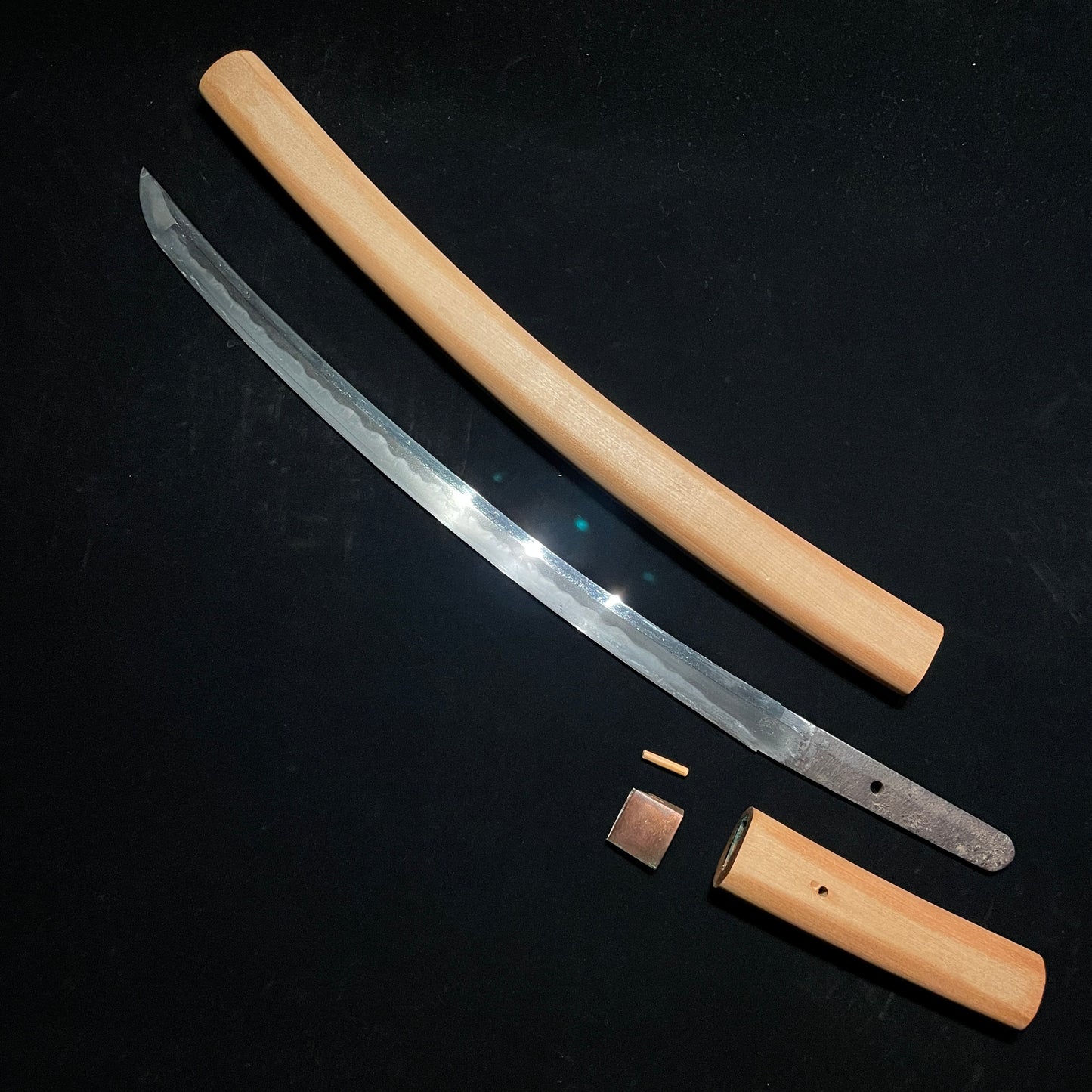 Jukachoji 重花丁子 Hamon, Oozori Wakizashi, Edo period mumei