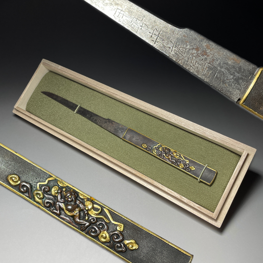 Kaminarioni 雷鬼, Thunder Demon, KOZUKA, Shakudo nanako back, Edo period