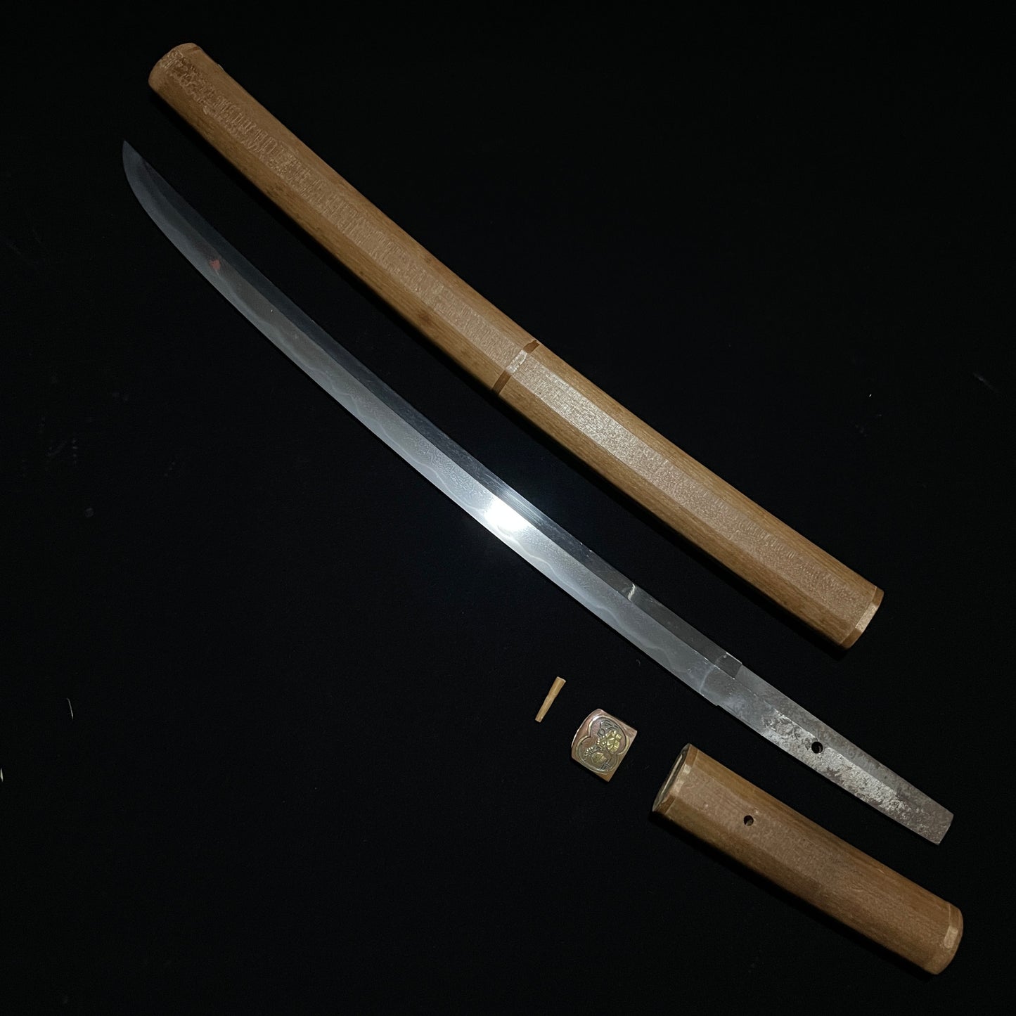 Ganmaku 岩捲 Shobuzukuri WAKIZASHI, Amazing Habaki, KOTO Muromachi period