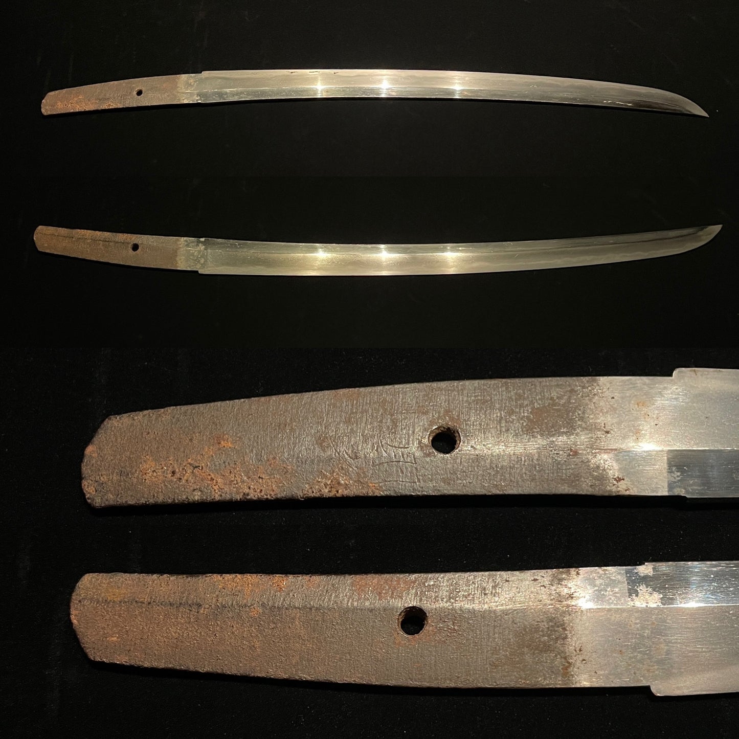 Midare UTSURI 乱れ映り Wakizashi Norihisa 則久 signed,  Muromachi period