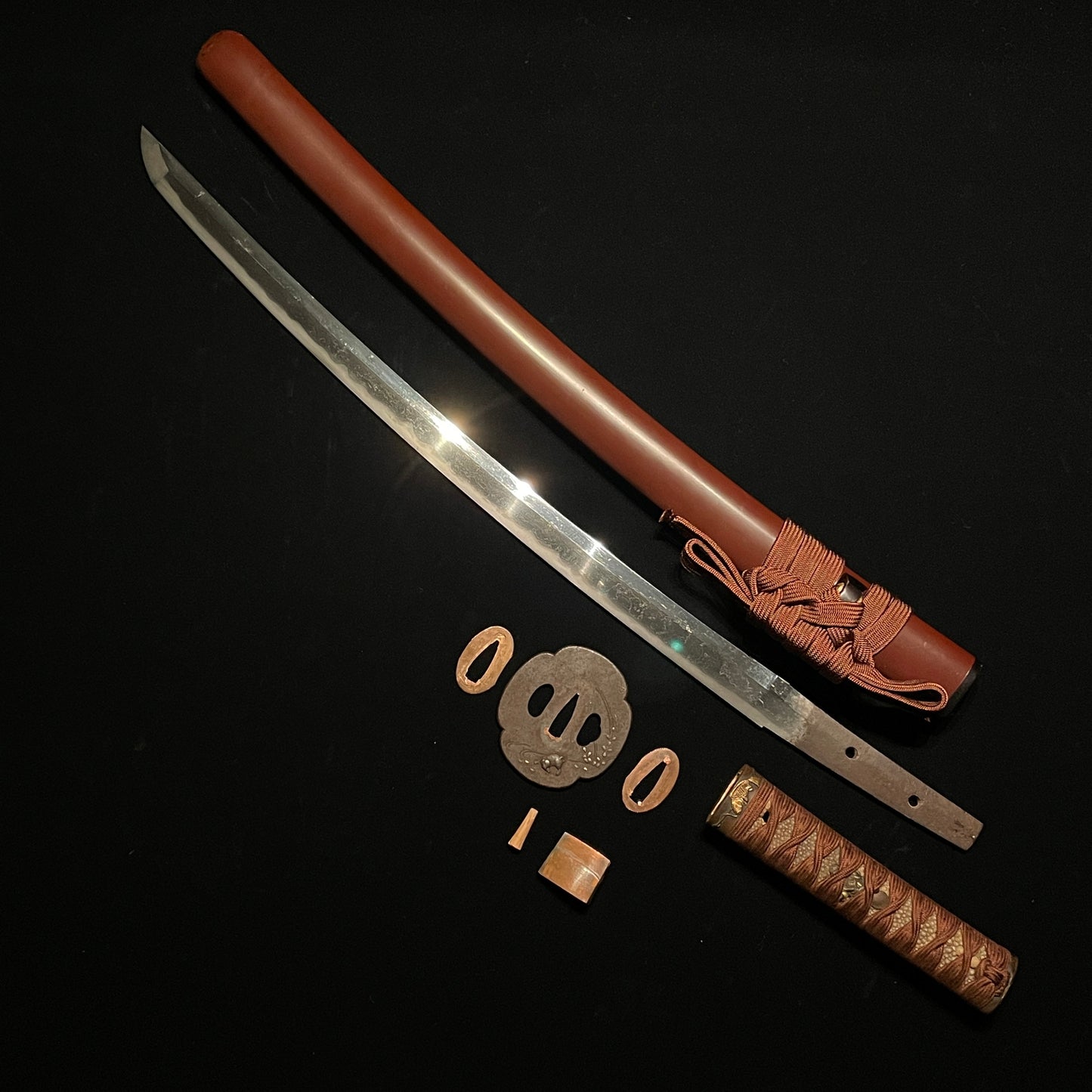 Red WAKIZASHI Kanetsugu 兼次 signed, Muromachi period