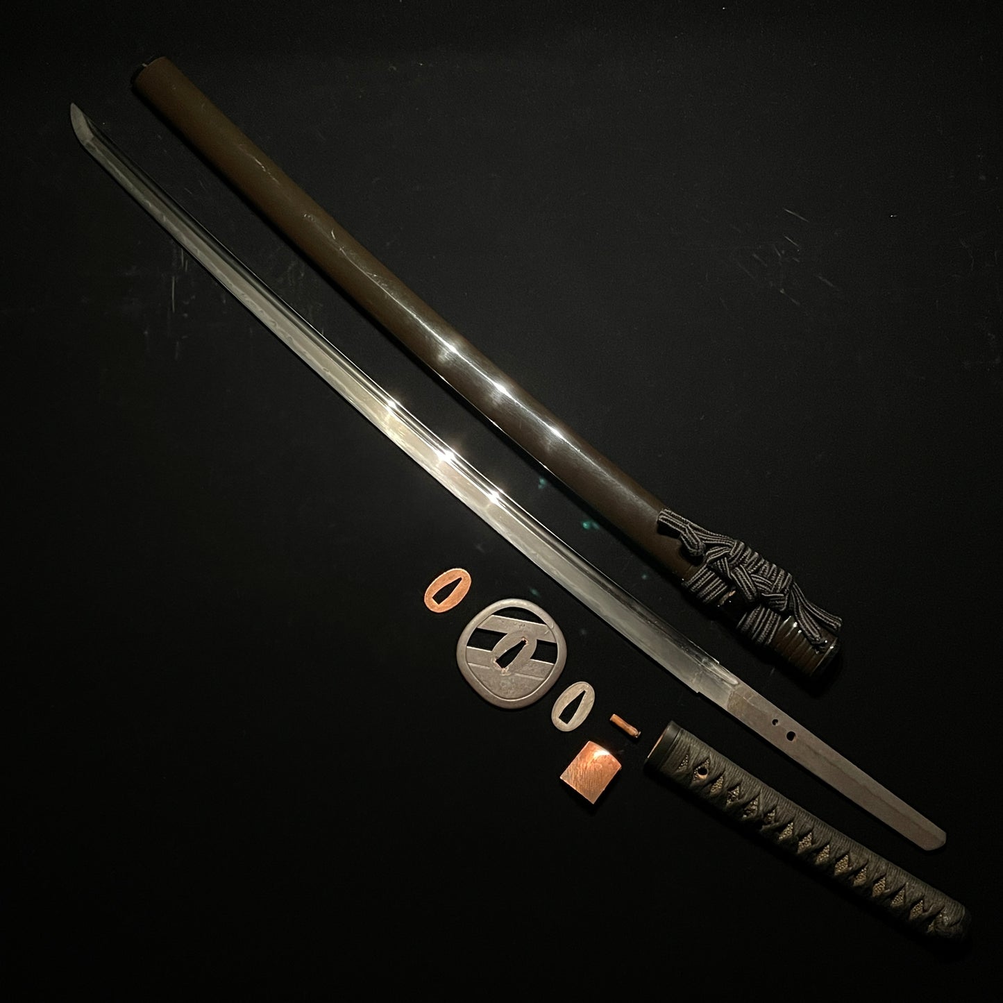 Long IAITO KATANA, Bo-hi 棒樋, Wide and Thick blade, Late Edo period