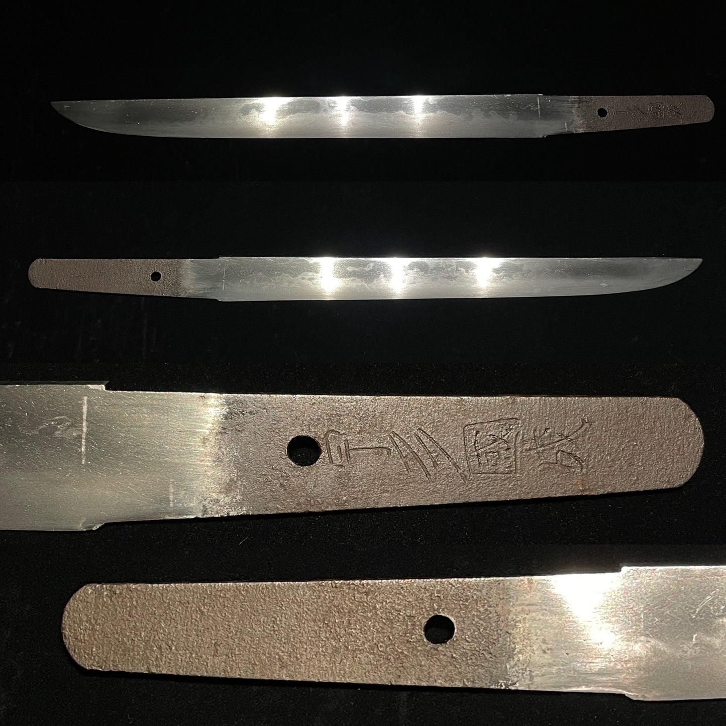 HITATSURA 皆焼 Aikuchi Tanto, Uda Kuninari 宇多國成 signed, with Kozuka Kogai Muromachi