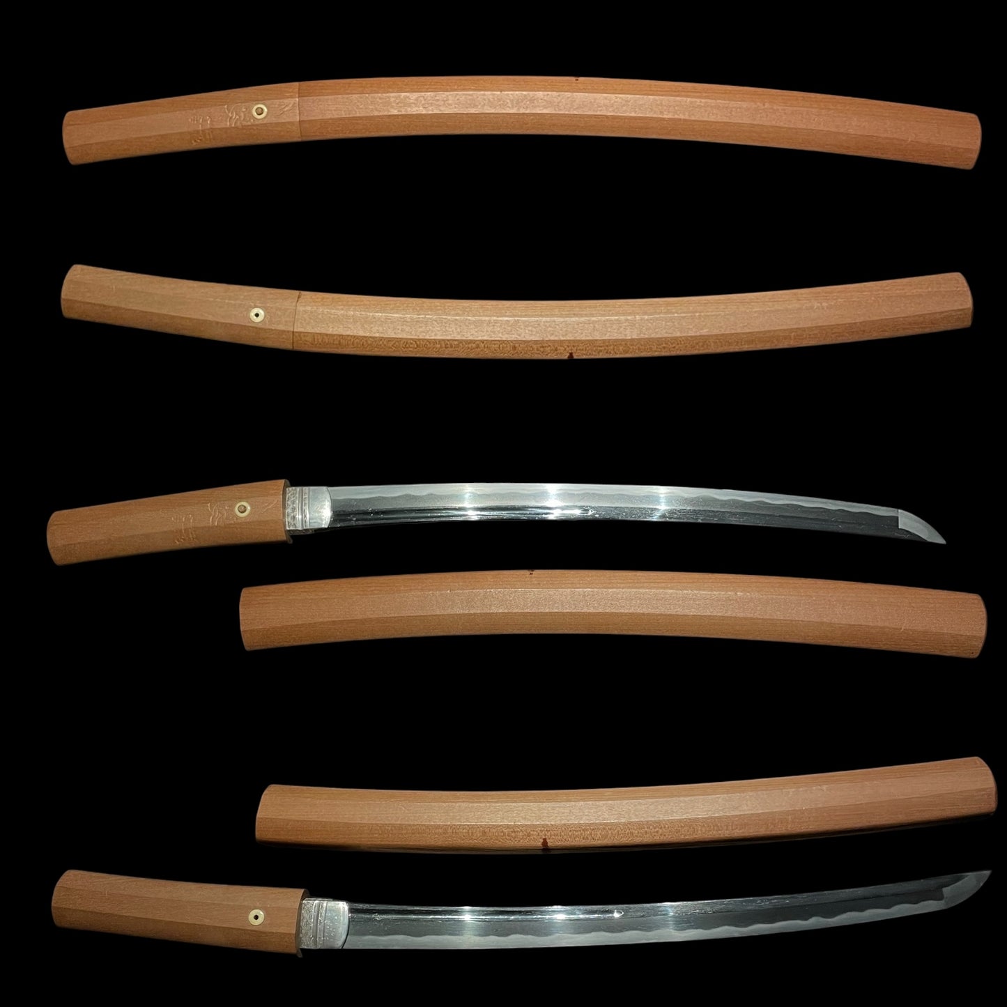 Gunome Hamon WAKIZASHI, Kakitoshi 掻き通し, Muromachi period mumei