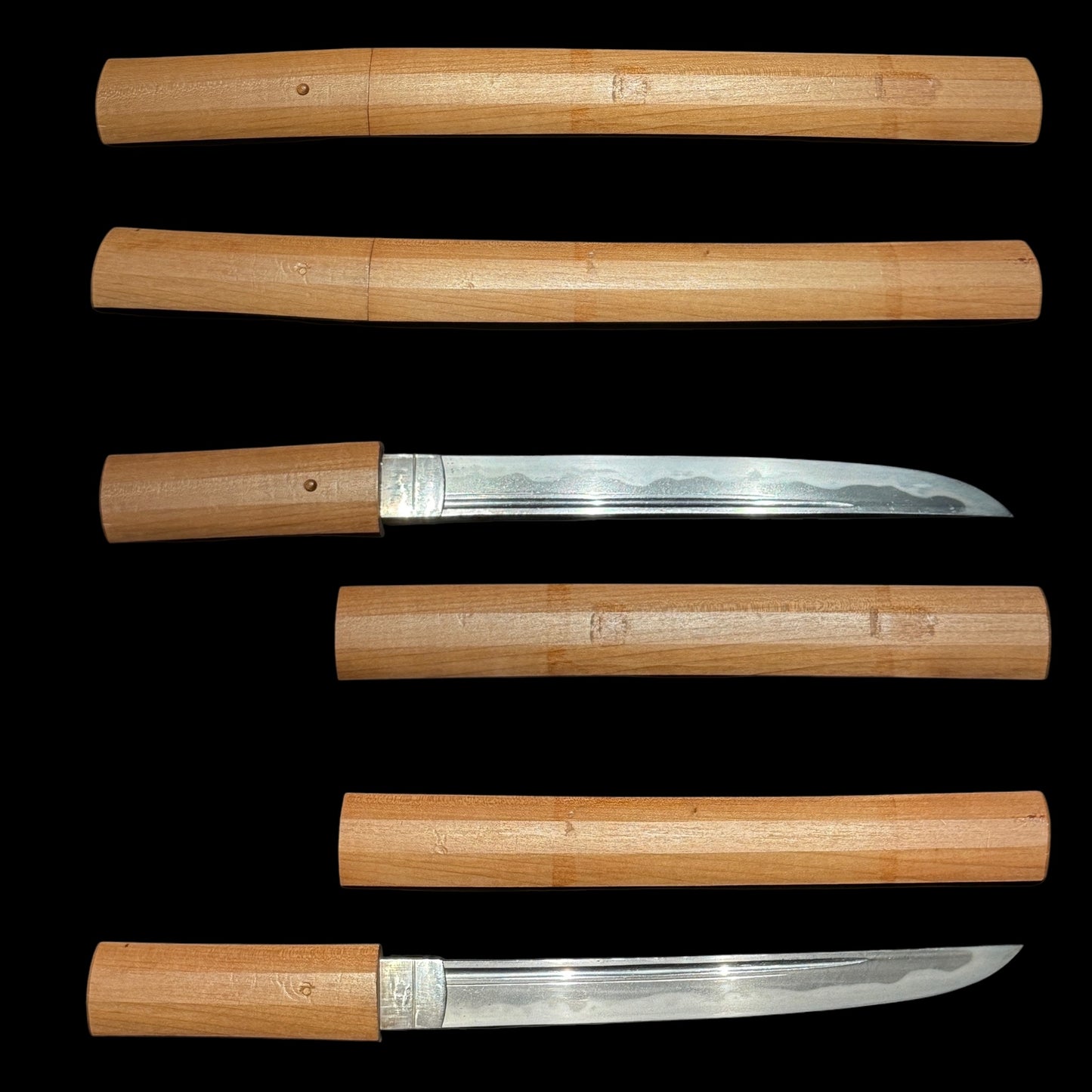 Thick Hirazukuri TANTO, Edo period mumei, Bohi and Soebi