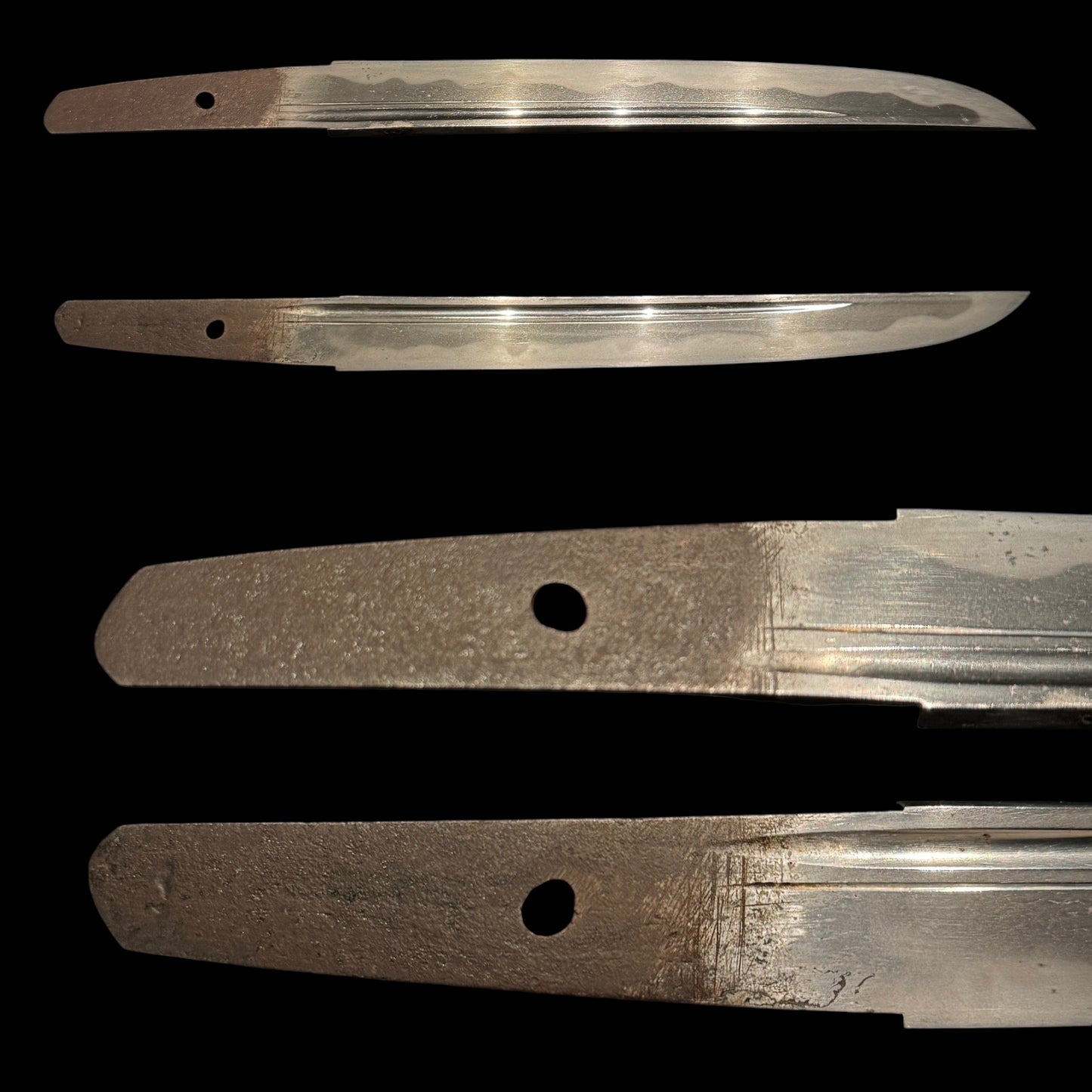 Thick Hirazukuri TANTO, Edo period mumei, Bohi and Soebi