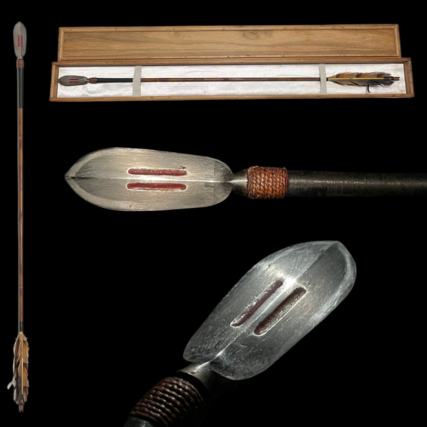 Large Yajiri 鏃, Samurai Arrow, Bakumatsu Late Edo period, with BOX