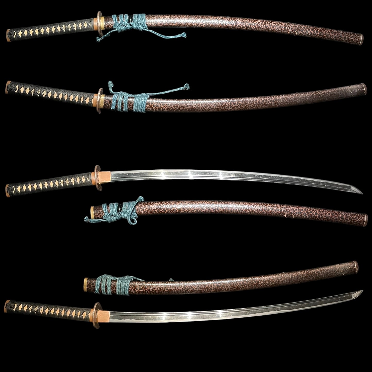 Long KATANA Bohi 棒樋, Heavy Blade, Edo period mumei, Copper Fuchikashira