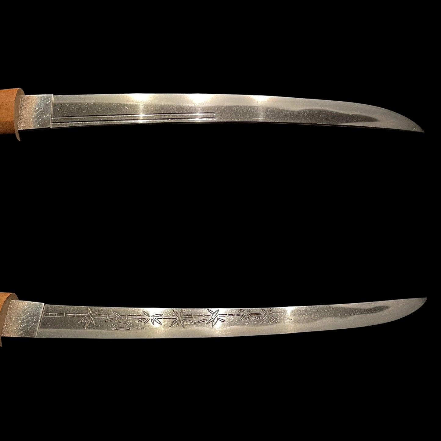 HORIMONO Sasatake 笹竹 TANTO, Muneshige 宗重 signed, Hirazukuri blade