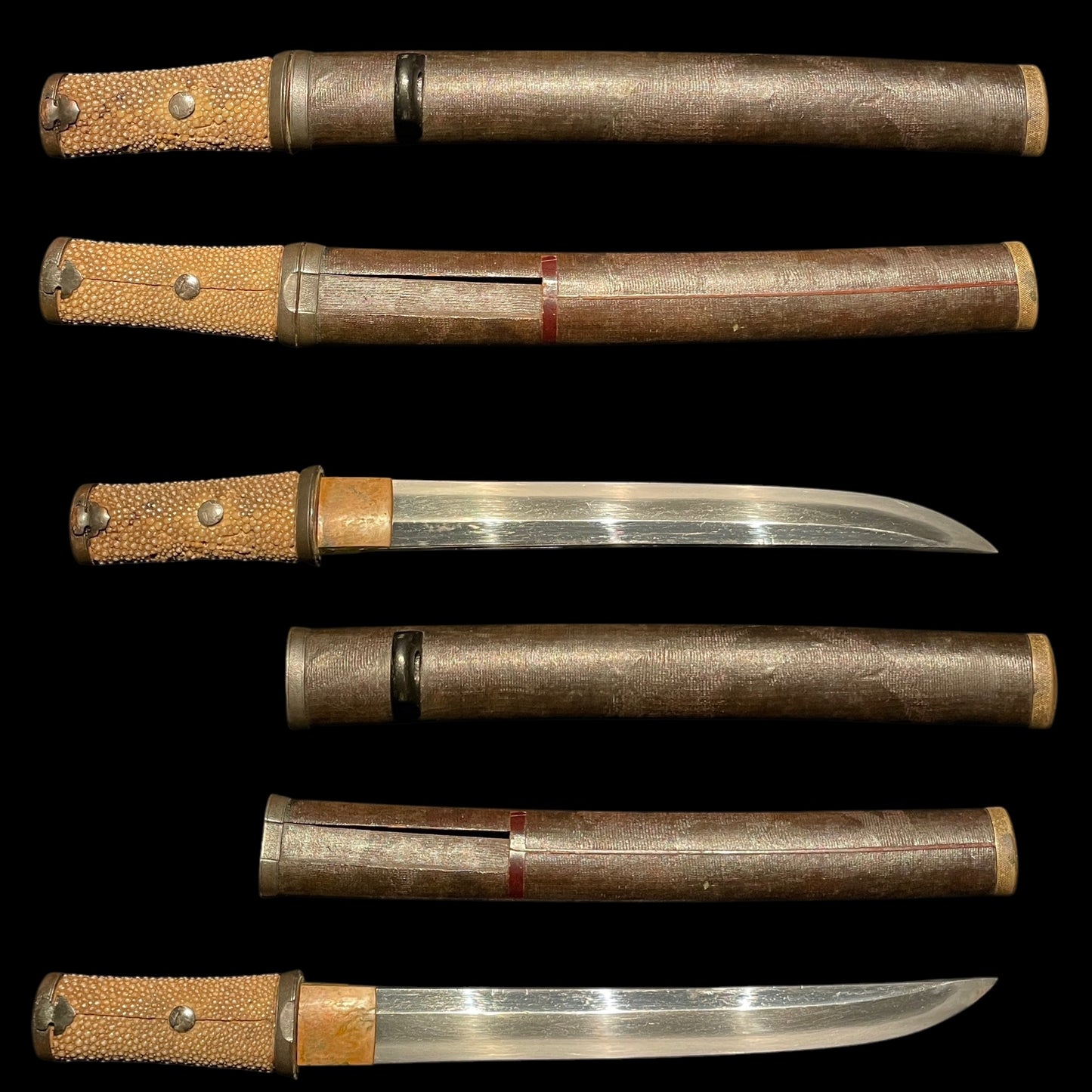 Aikuchi 合口 Koshirae TANTO, Shobu-Zukuri Blade, Edo period mumei