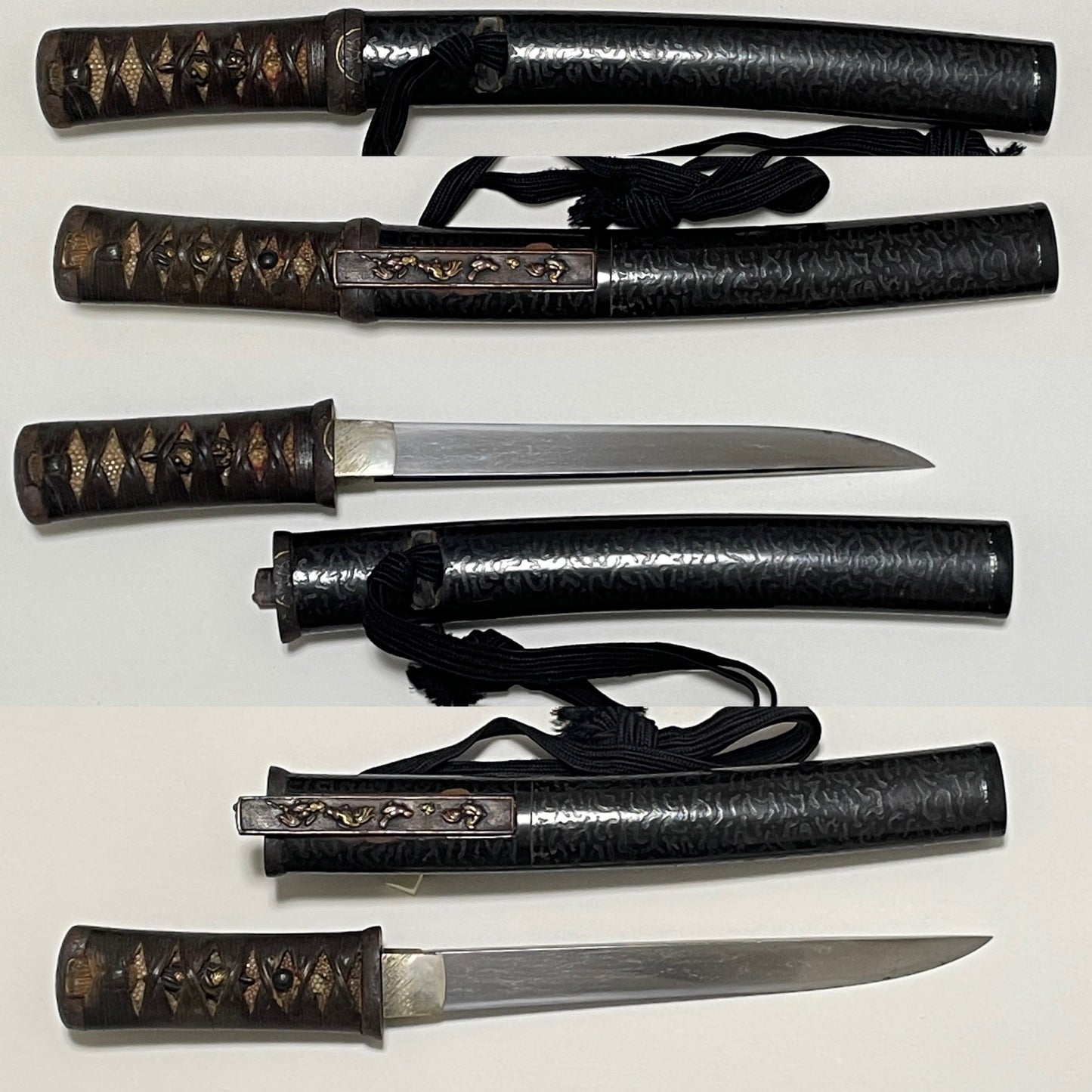 AIKUCHI YOROIDOSHI Tanto, Fujiwara Hideyuki May1869 藤原英行 signed, with Kozuka