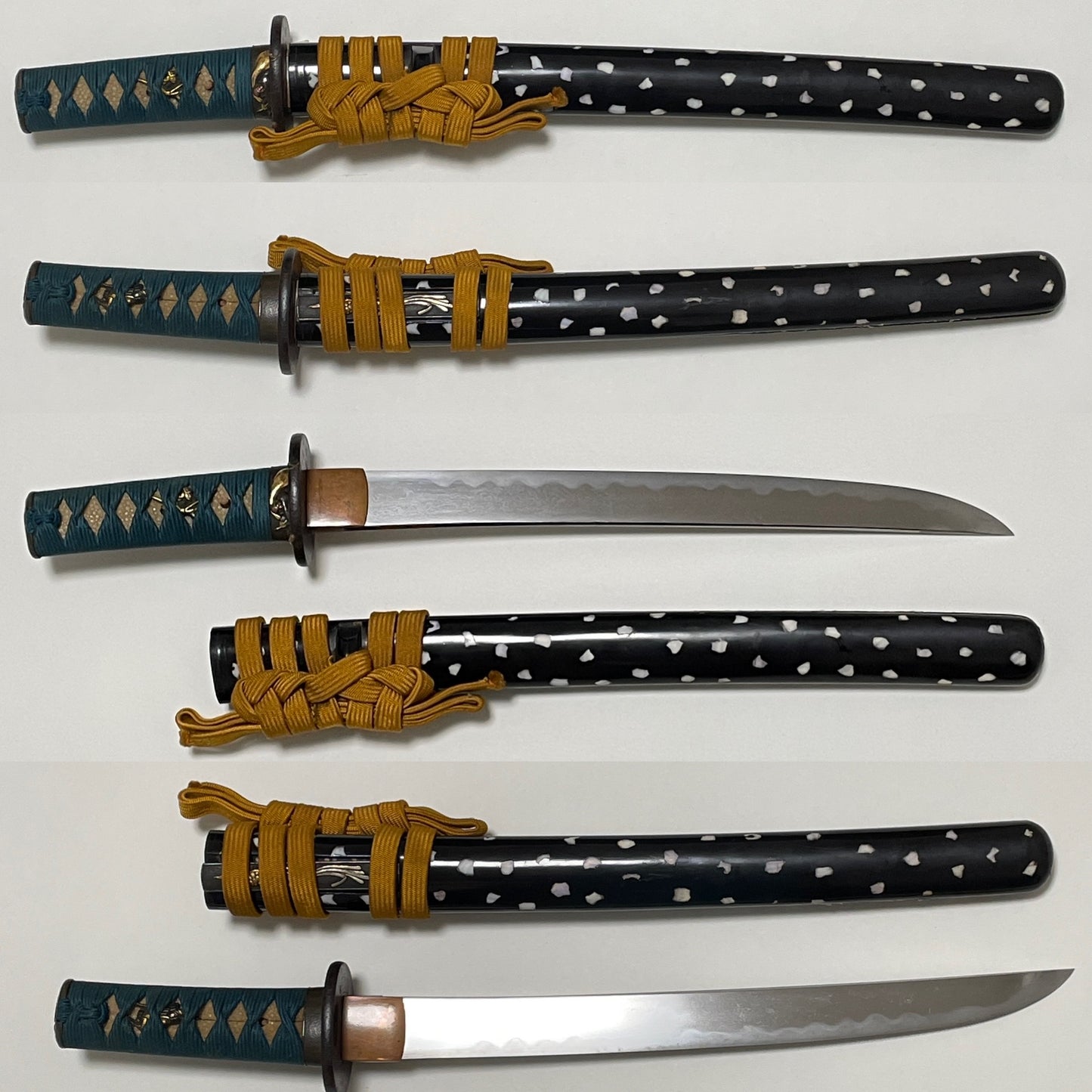 Kanetane 兼植 Sunnobi-TANTO, with KOZUKA, Muromachi period, Hotei Fuchikashira