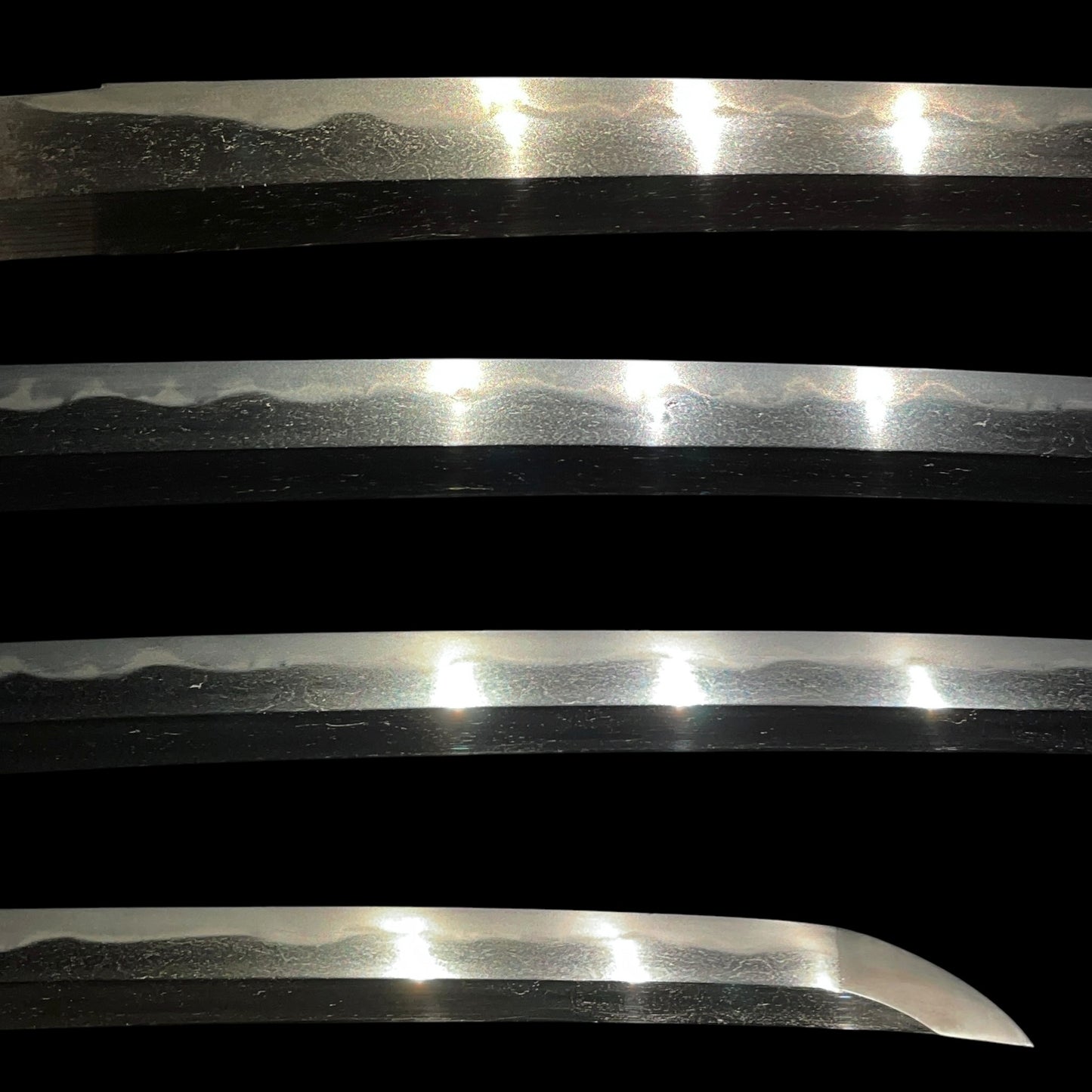 Gunomemidare 互目乱 Polished WAKIZASHI, Edo period mumei