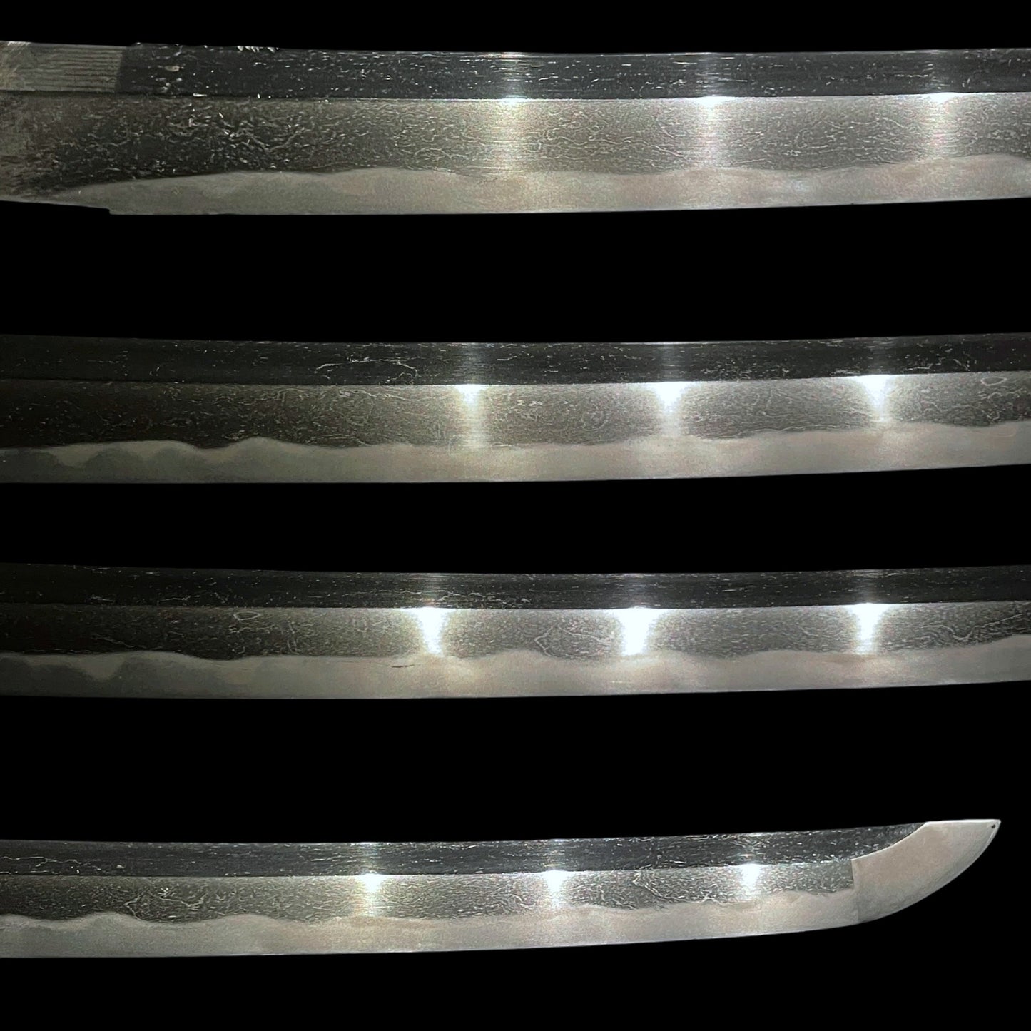 Gunomemidare 互目乱 Polished WAKIZASHI, Edo period mumei