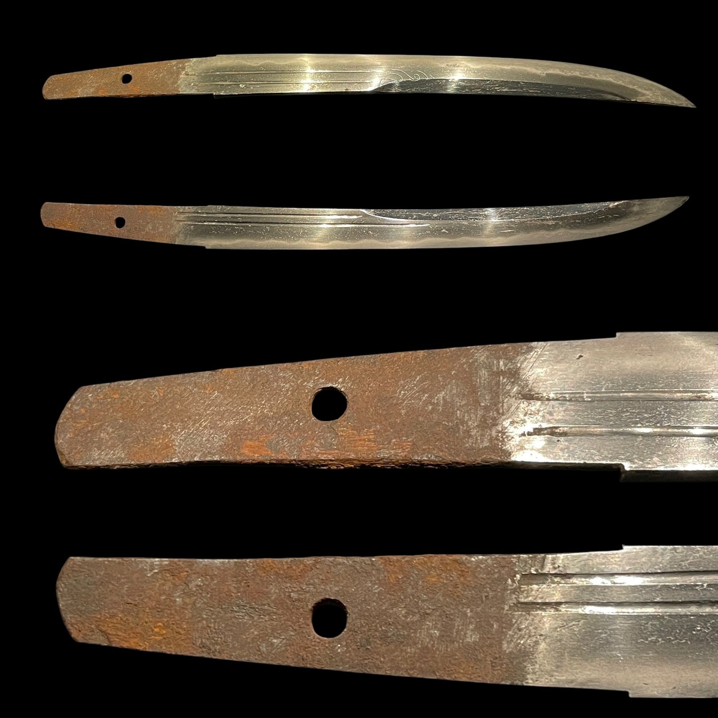 Unokubi-Zukuri 鵜首造 Red TANTO, with Brass KOZUKA, Edo period mumei