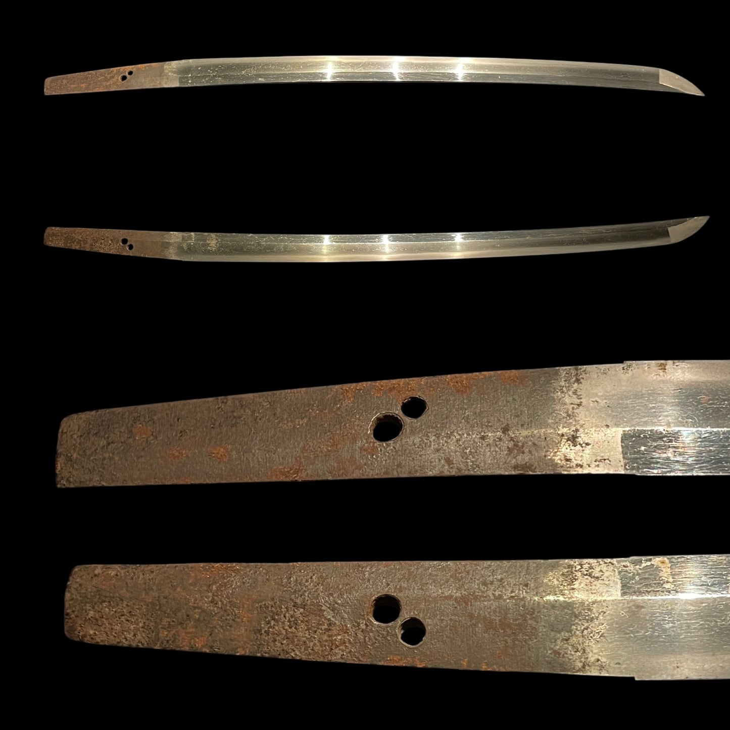 Homarekizu 誉傷 Wakizashi, Kikko pattern 亀甲文様 Habaki, Edo period mumei