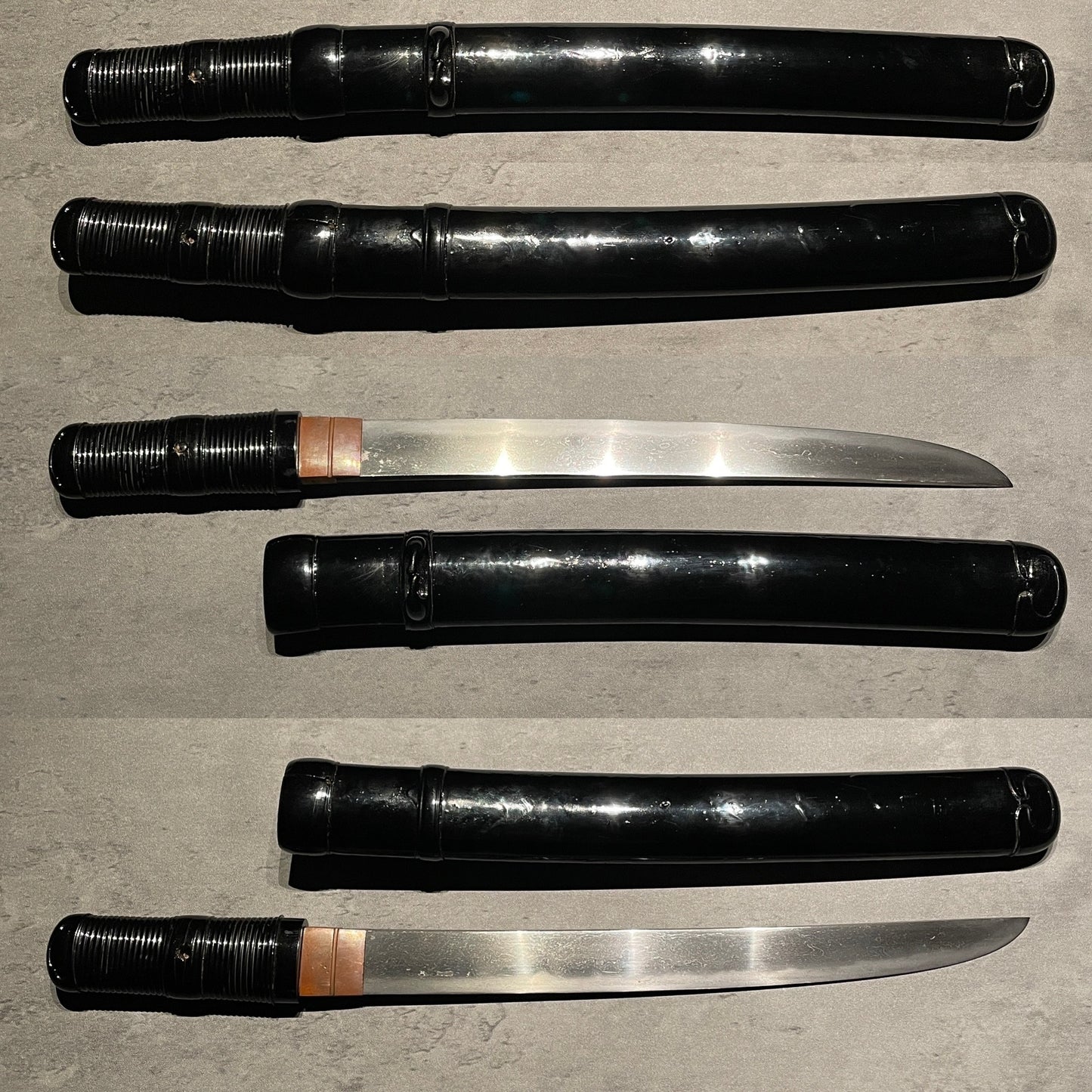 Bishu Nobufusa 備州信房 signed, Hirazukuri TANTO, In Kurosaya