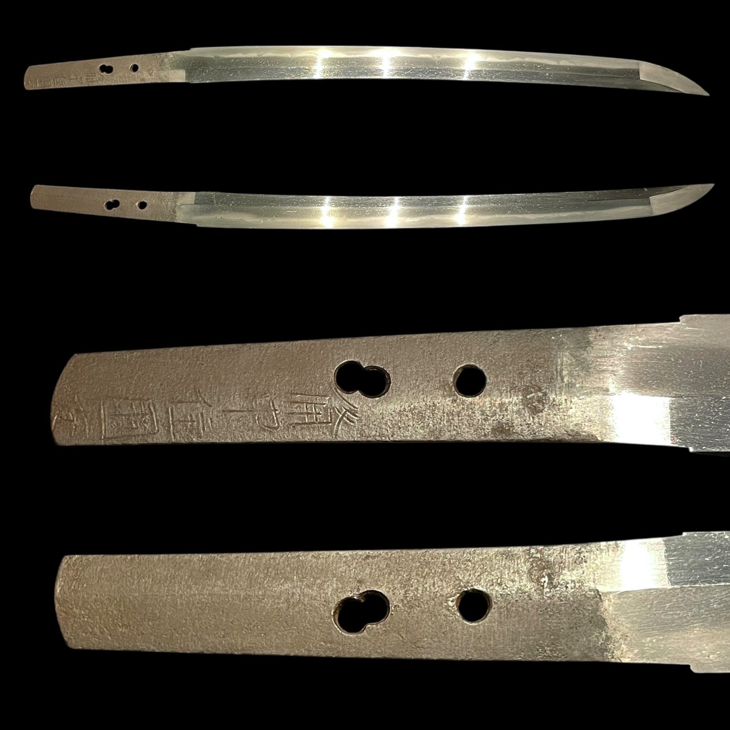 Ookissaki 大切先 Wakizashi, Bicchuju Kunitomo 備中住国友 signed, Wide blade