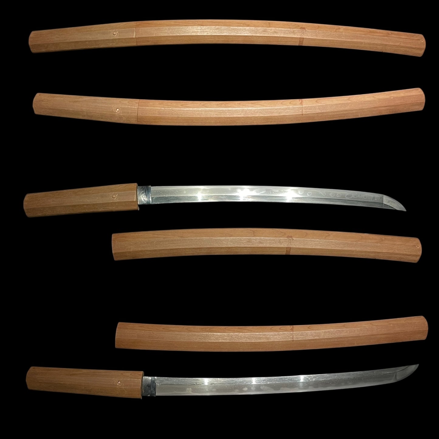 Tobiyaki 飛焼 Wakizashi, 文殊重貞 Monju Shigesada signed, Early Edo period