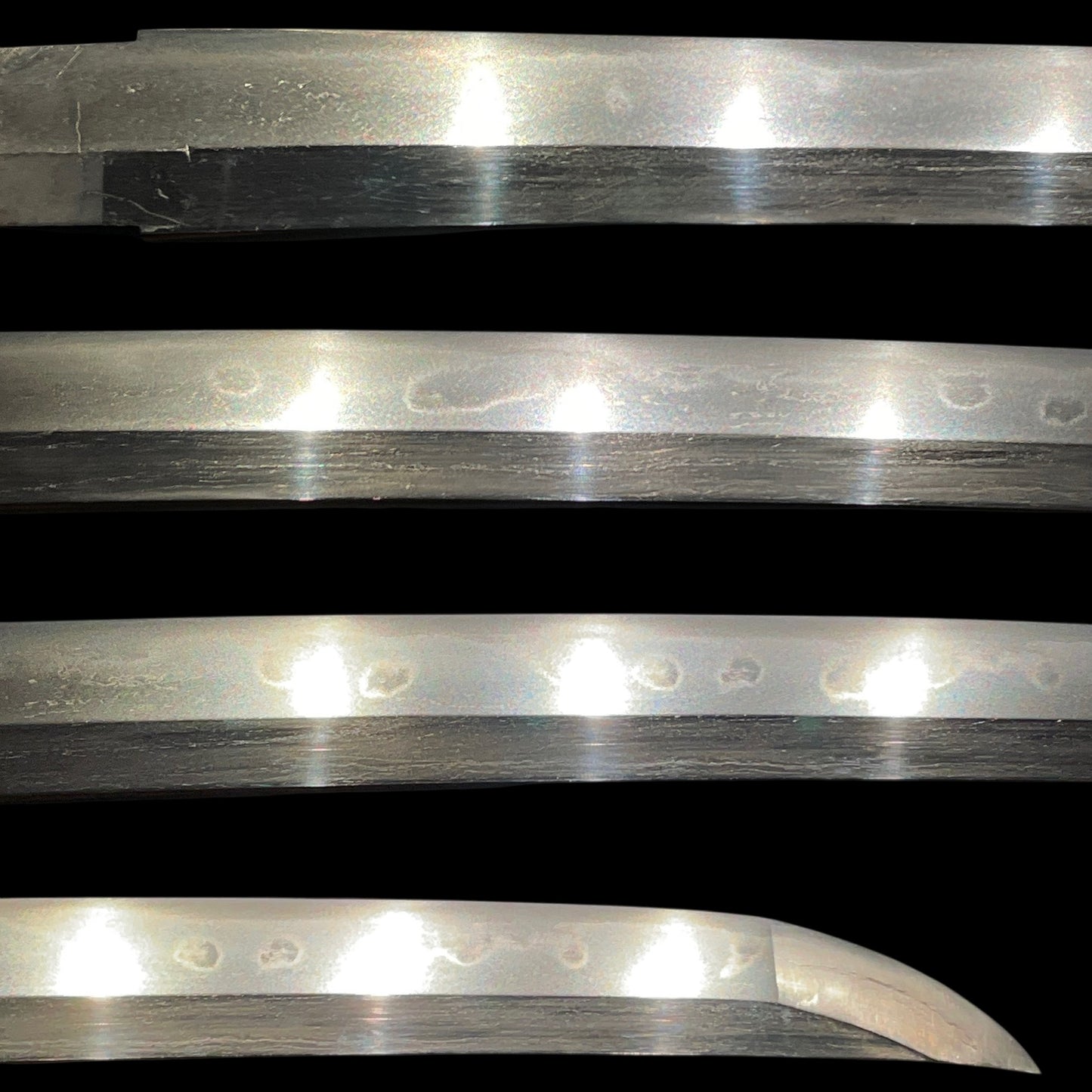 Tobiyaki 飛焼 Wakizashi, 文殊重貞 Monju Shigesada signed, Early Edo period