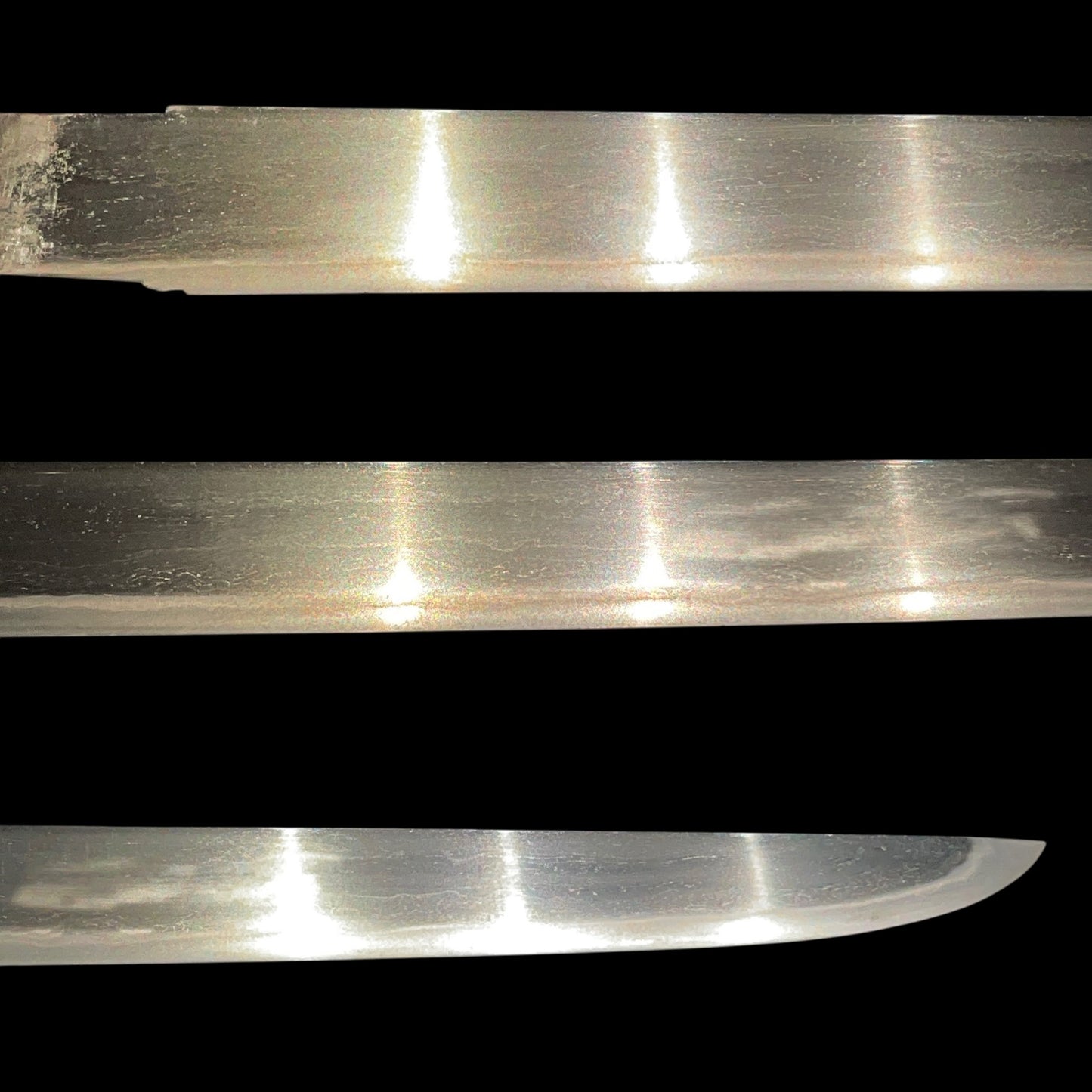 Turtle Menuki Yoroidoshi Tanto, Masamehada 柾目肌 Thick Blade, Edo period mumei