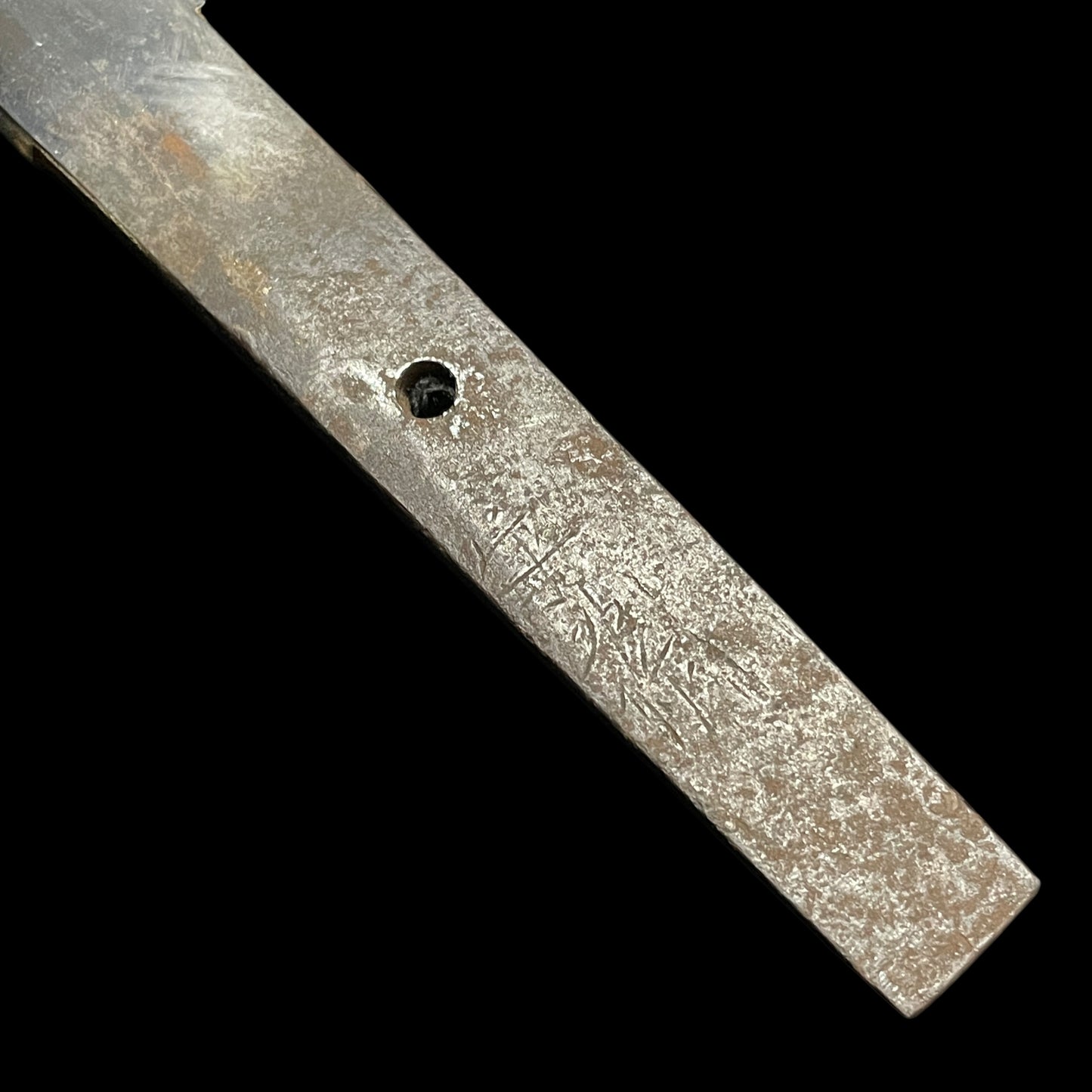 KIKUCHIYARI 菊池槍 Rare style Spear, Moritsugu signed, Silver inlay Fittings