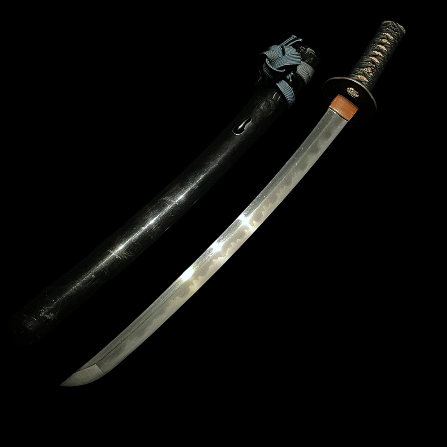 Horse Fuchikashira Wakizashi, Osafune Sukesada February 1505 備前国住人長船祐定 signed,