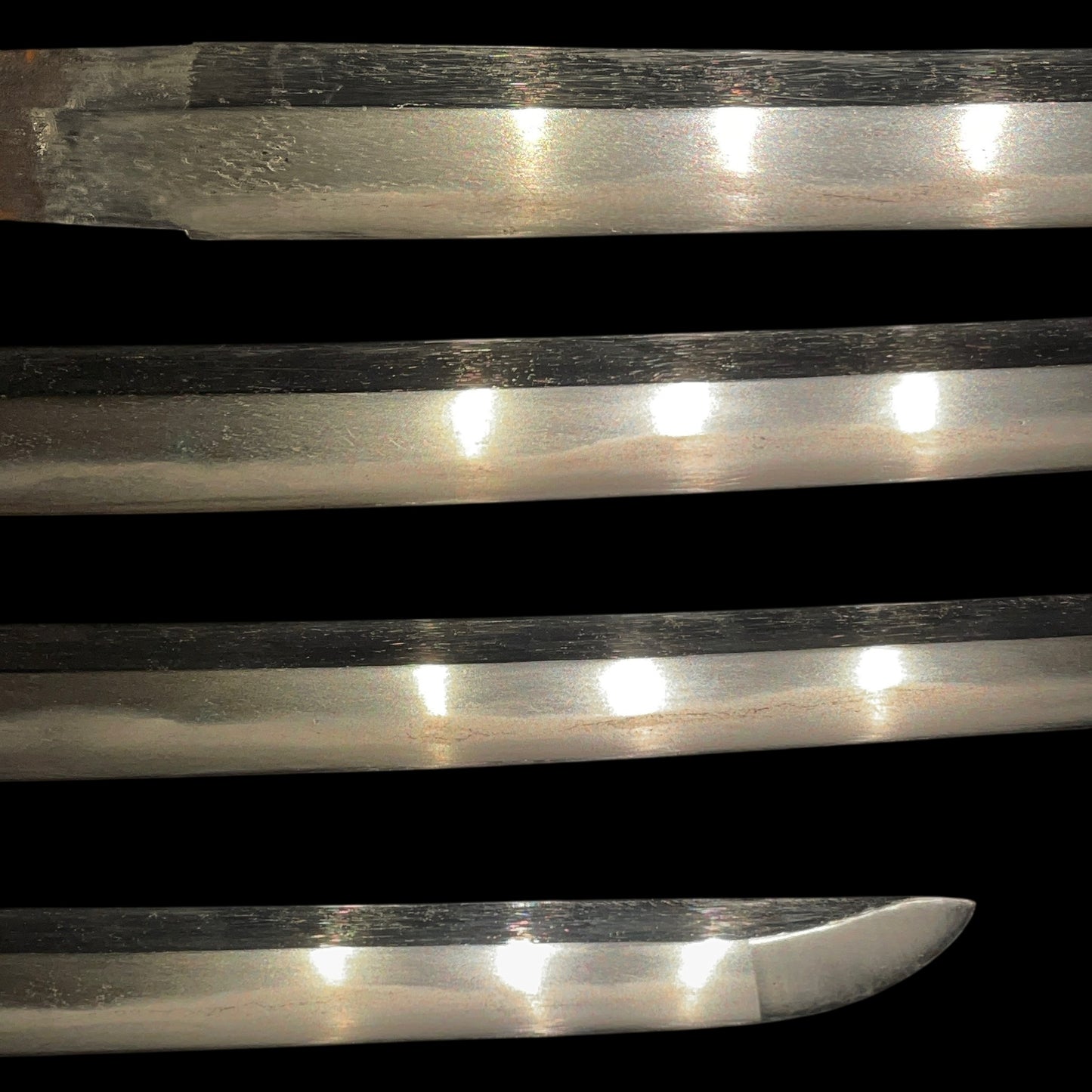 Plum Tsuba Short Wakizashi, Butterfly Fuchi, Edo period mumei