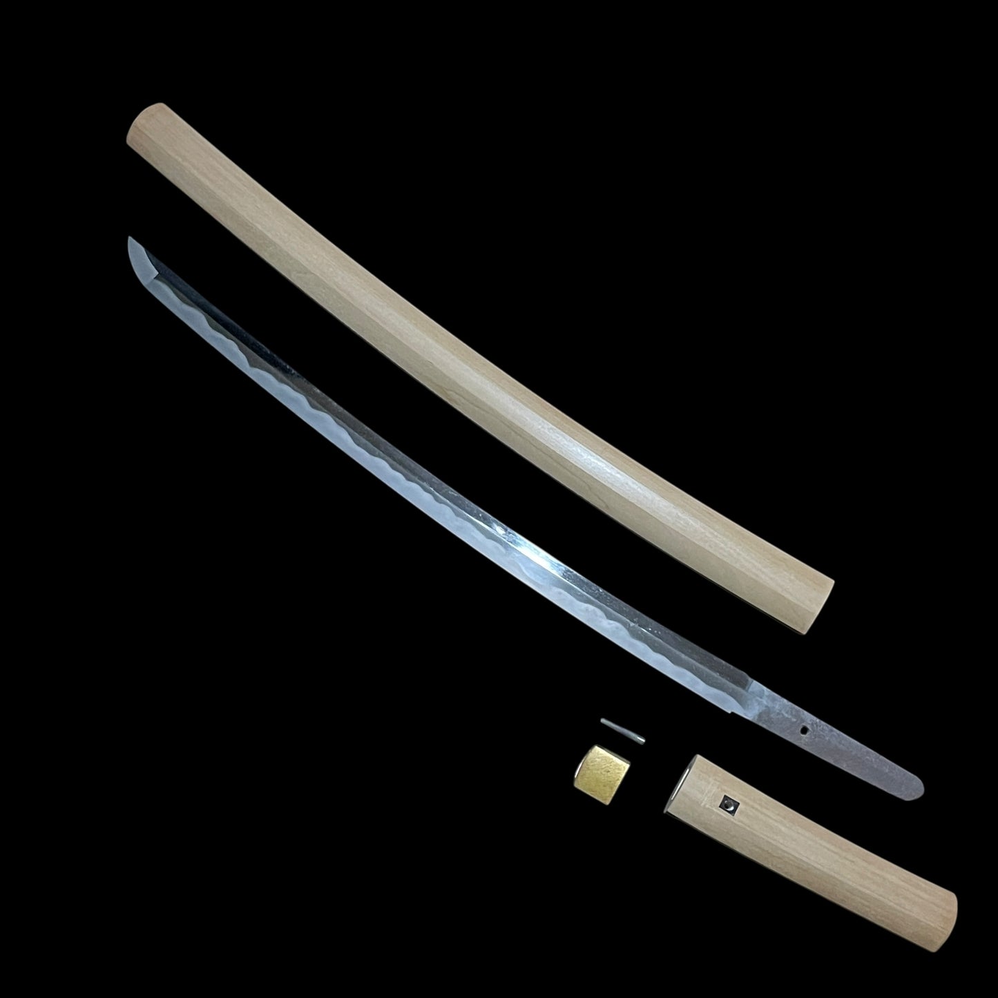 Bishuosafune Tadamitsu 備州長船忠光 signed WAKIZASHI, Polished Blade, Muromachi period