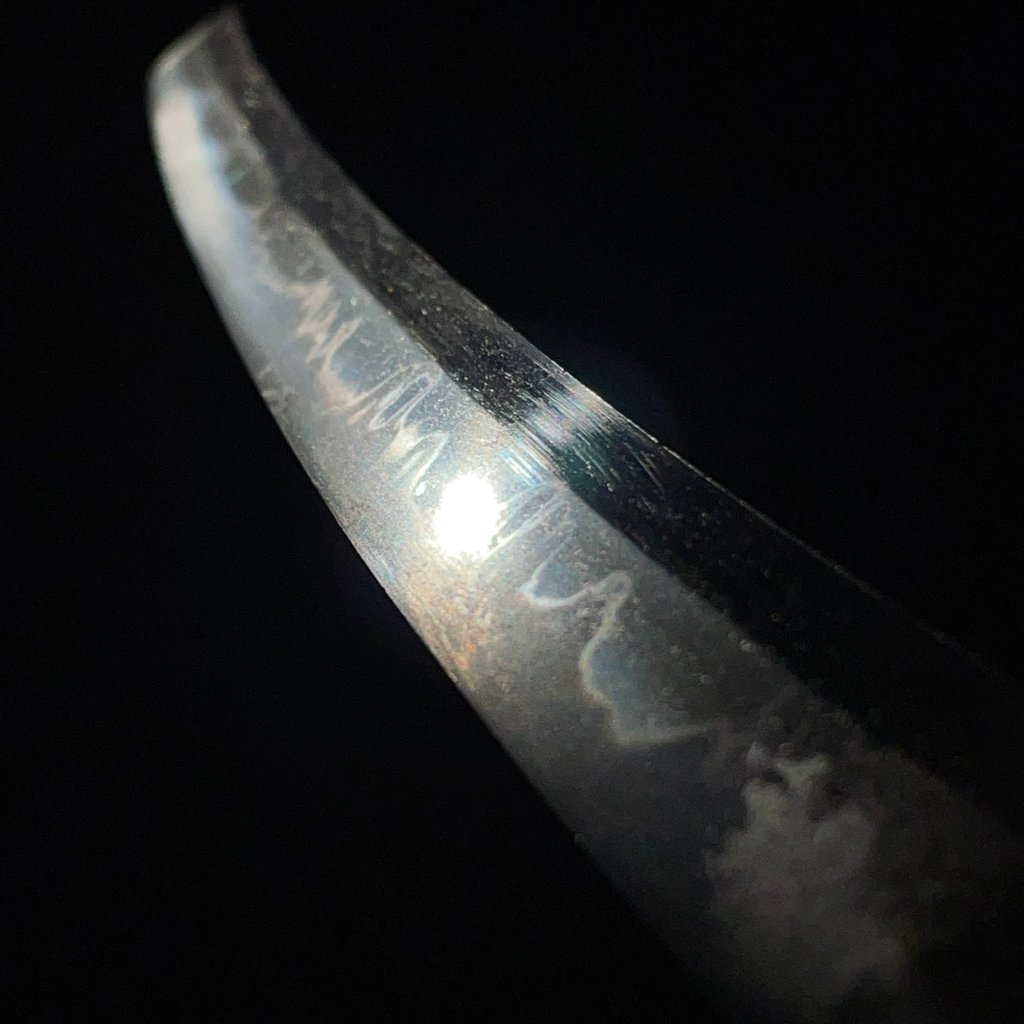 Midareba 乱刃 Long WAKIZASHI, Echizenju Shimosaka 越前住下坂 signed, Edo period