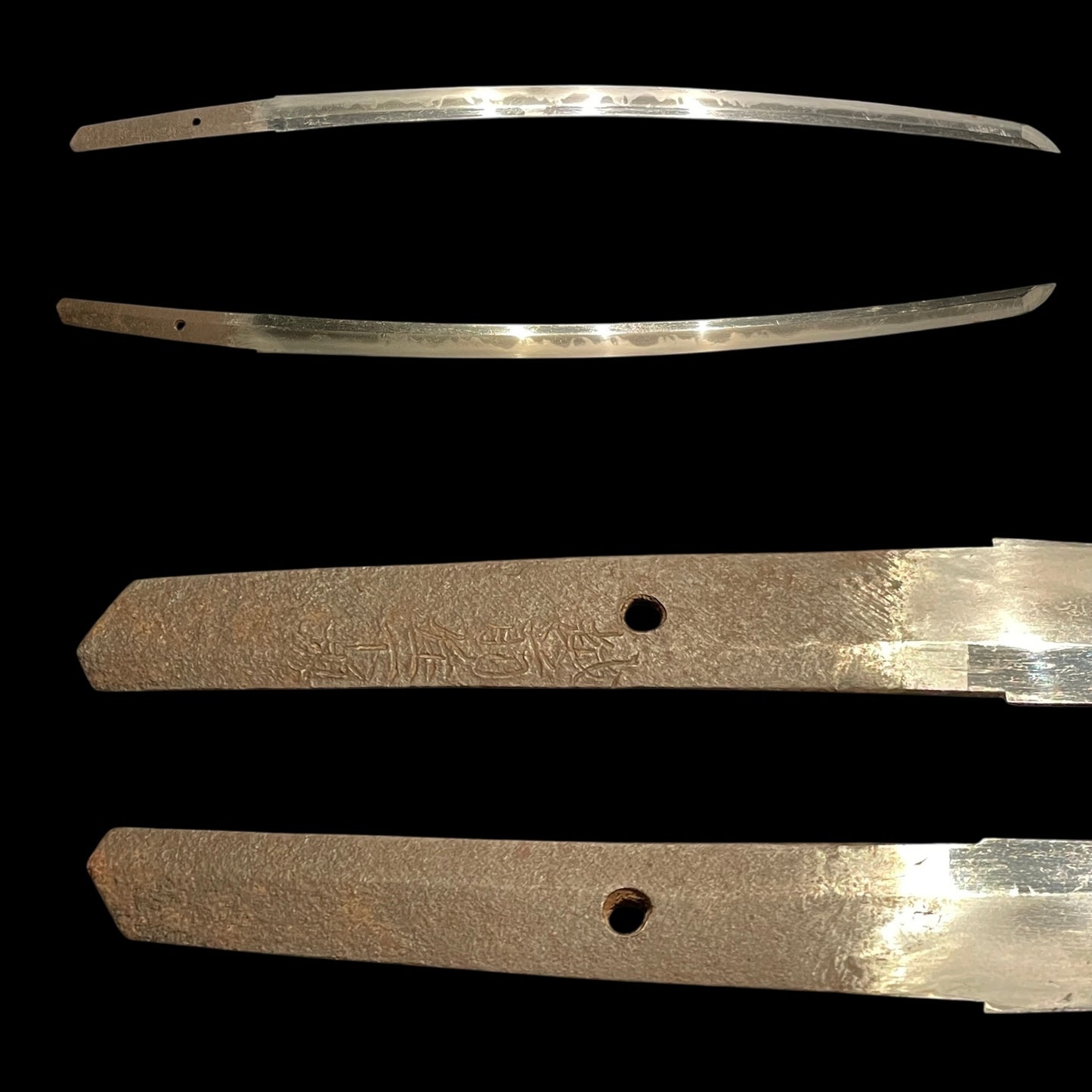 Midareba 乱刃 Long WAKIZASHI, Echizenju Shimosaka 越前住下坂 signed, Edo period