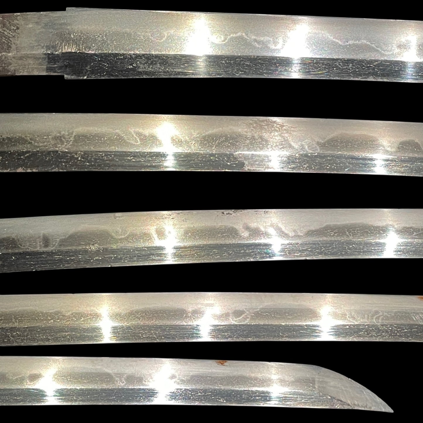 Midareba 乱刃 Long WAKIZASHI, Echizenju Shimosaka 越前住下坂 signed, Edo period