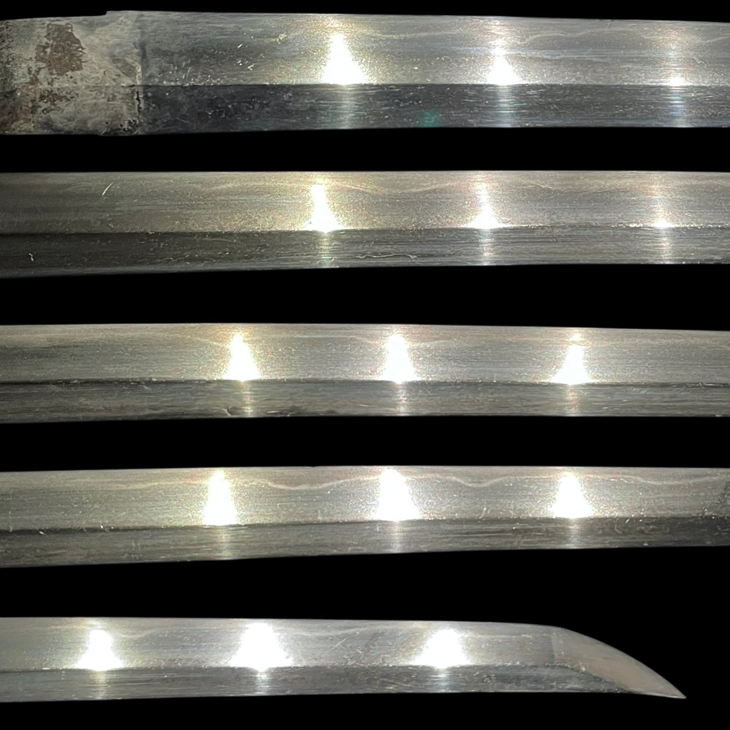 Long WAKIZASHI, Spider Web Kojiri, Signed Tosho TSUBA, Rayskin Scabbard