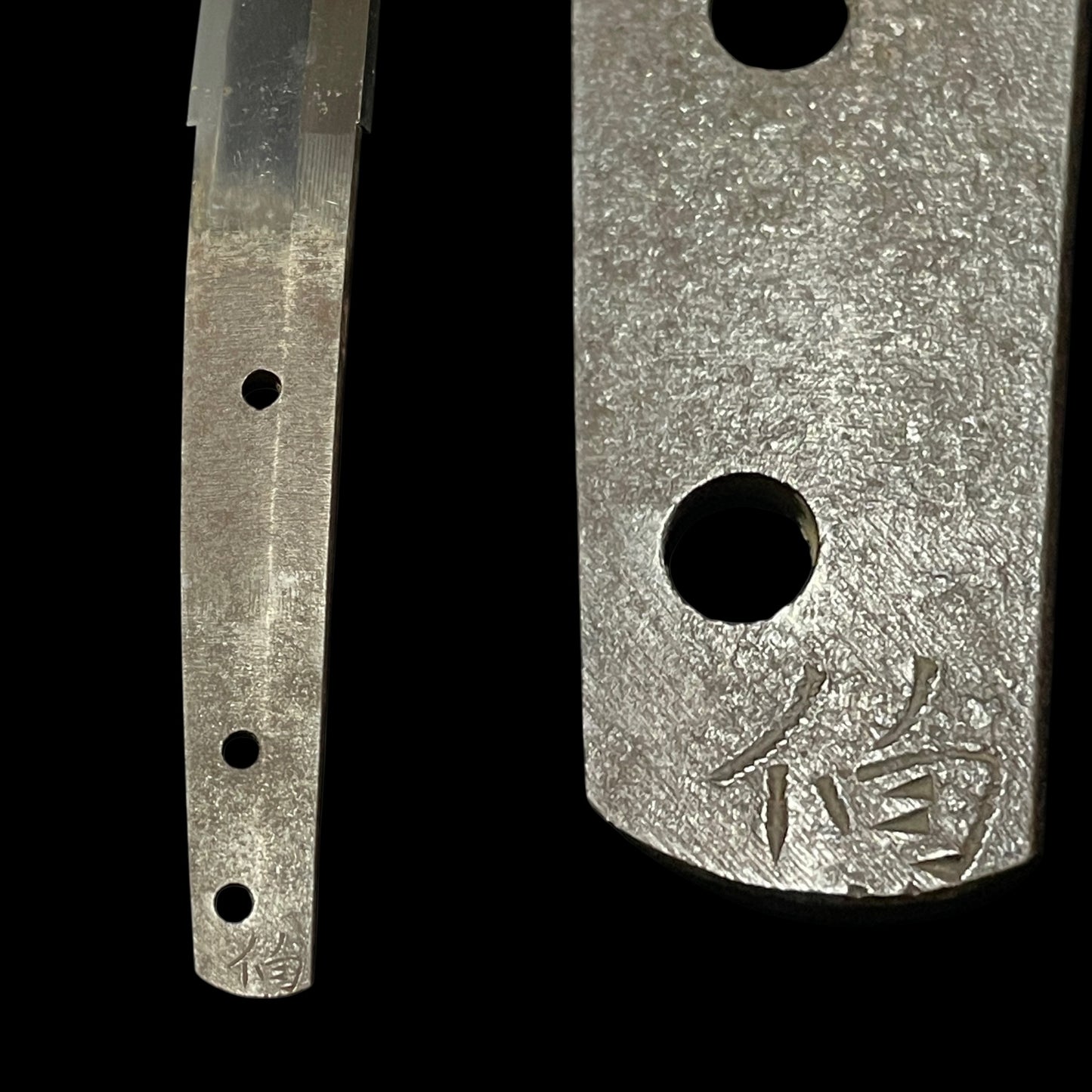 Hou 伯 signed WAKIZASHI, Raimon 雷紋 Kashira, Fuemaki-Zaya 笛巻鞘, Edo period