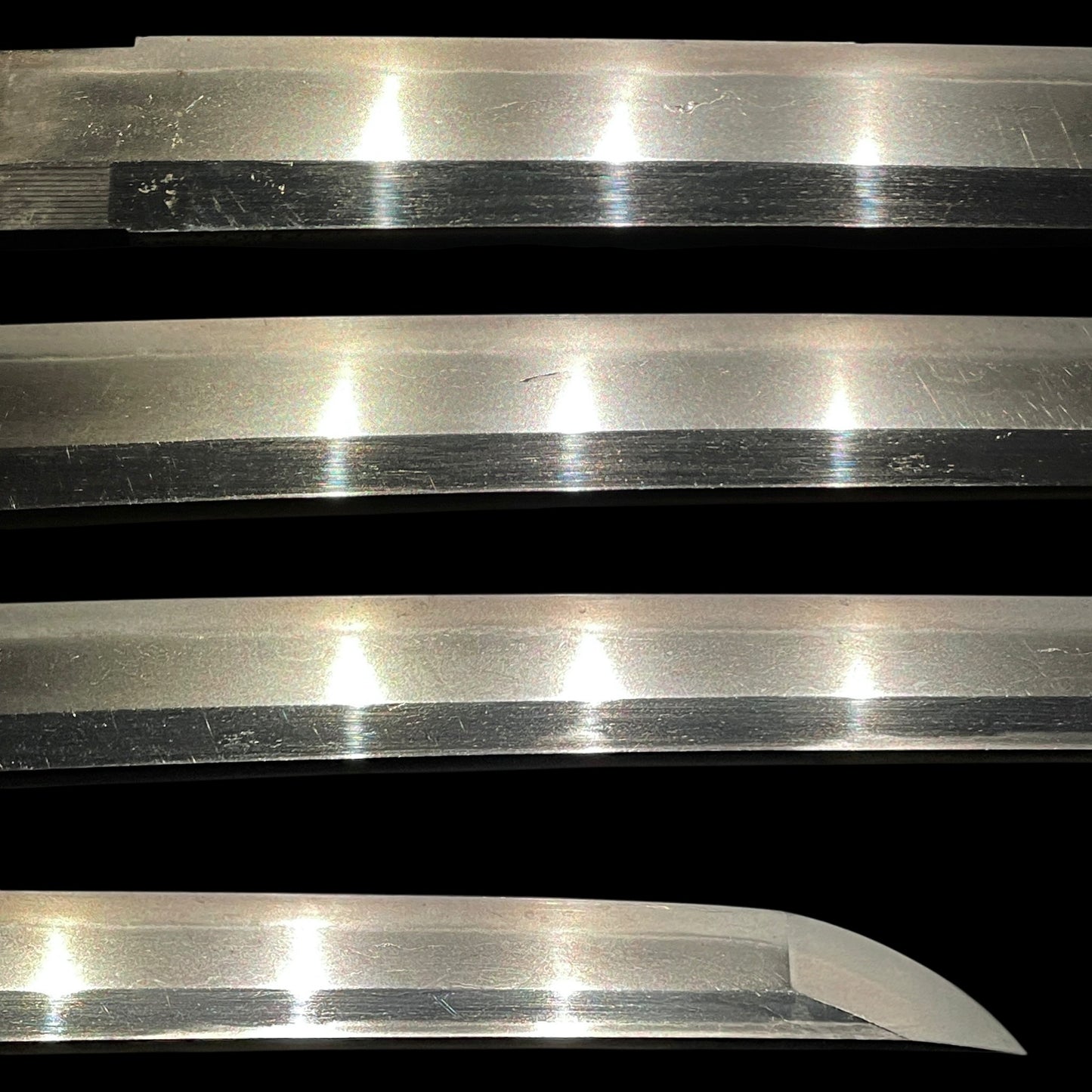 Hou 伯 signed WAKIZASHI, Raimon 雷紋 Kashira, Fuemaki-Zaya 笛巻鞘, Edo period