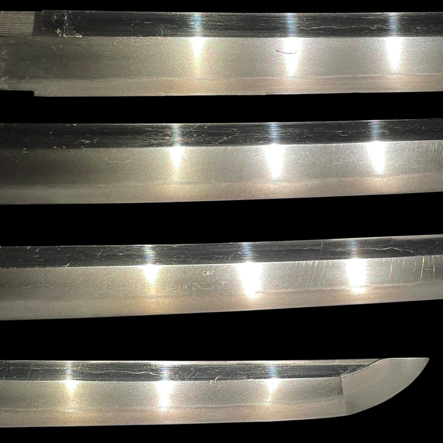 Hou 伯 signed WAKIZASHI, Raimon 雷紋 Kashira, Fuemaki-Zaya 笛巻鞘, Edo period