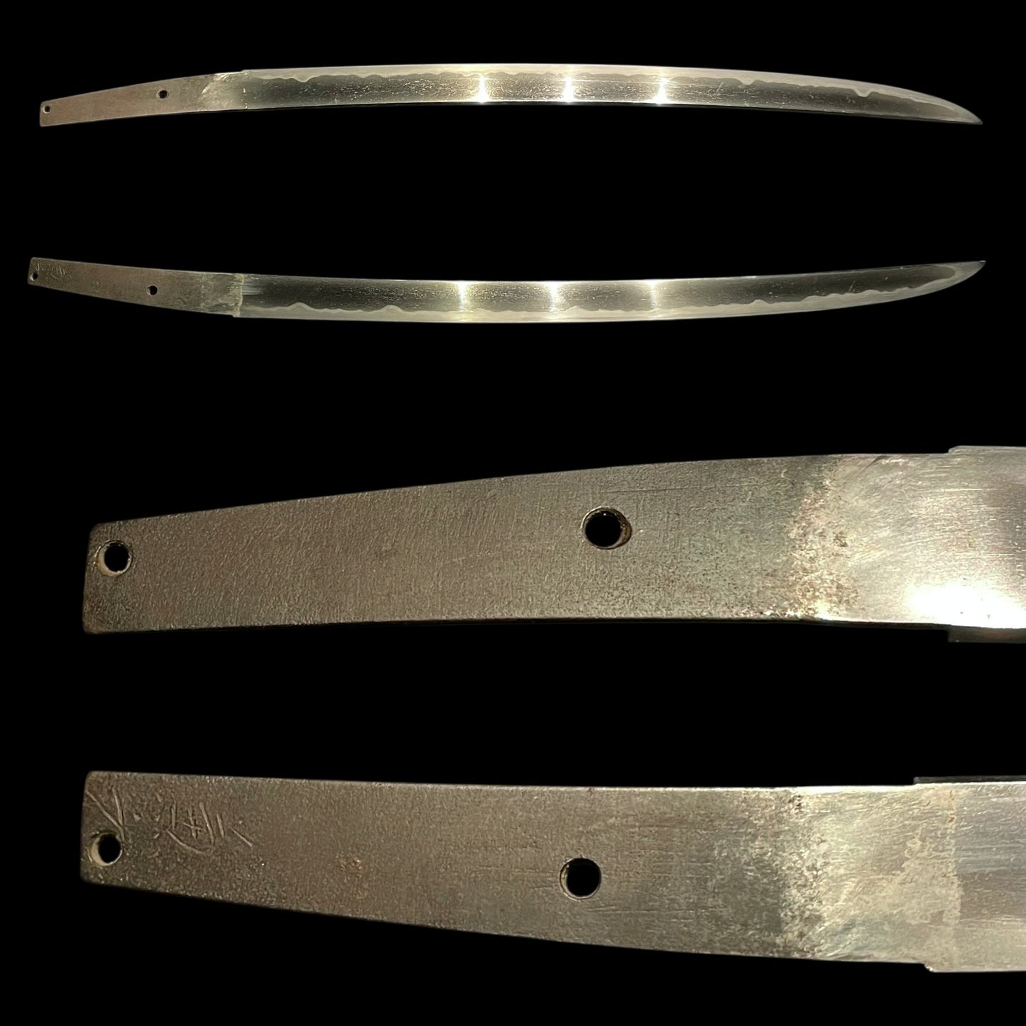 Long Hirazukuri Wakizashi, Kanemoto 兼元 signed, Dragon Fittings with Shirasaya