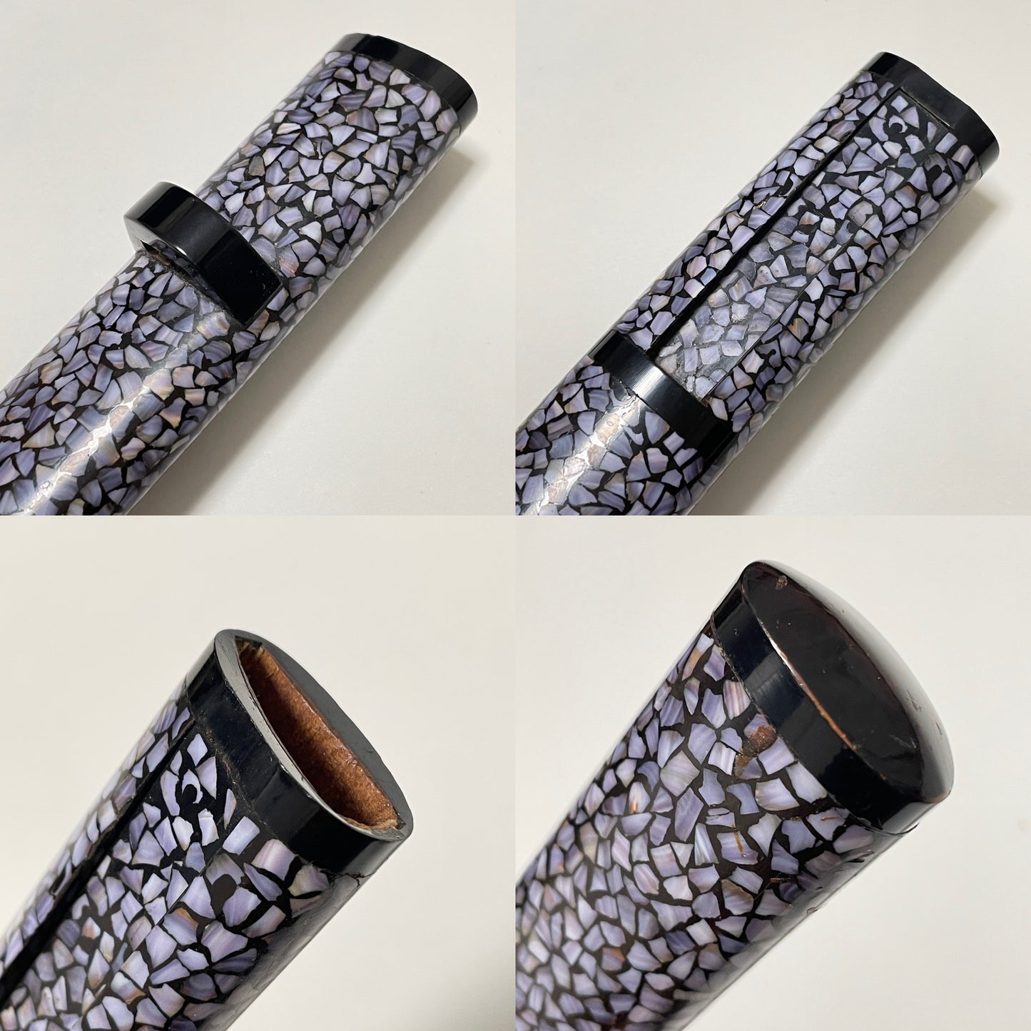 Amazing Hamon Long WAKIZASHI, Raden Koshirae 螺鈿拵, Katsumitsu 勝光 signed