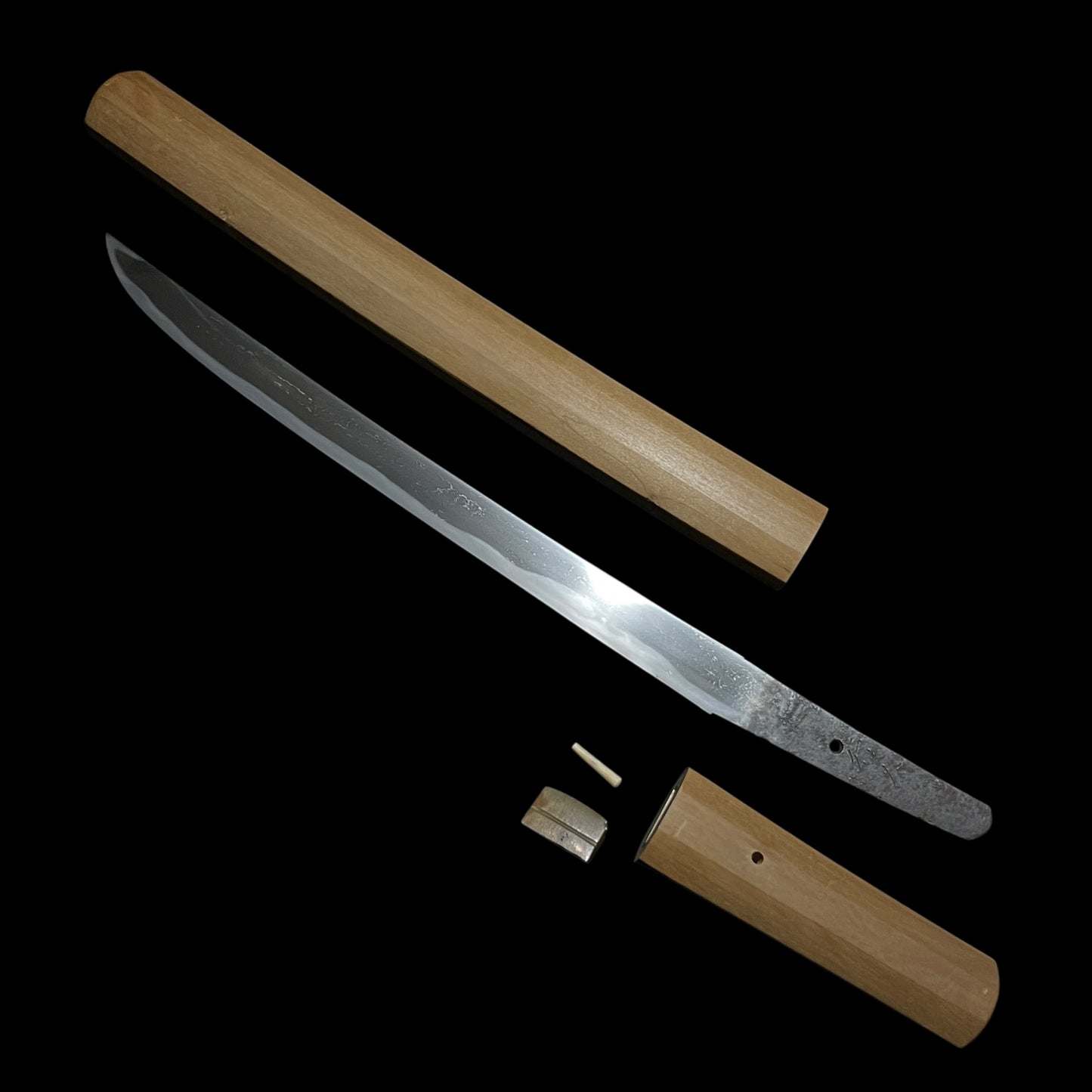 Sunnobi-TANTO 寸延短刀, Yukihisa 行久 signed, Hirazukuri Blade, Muromachi period