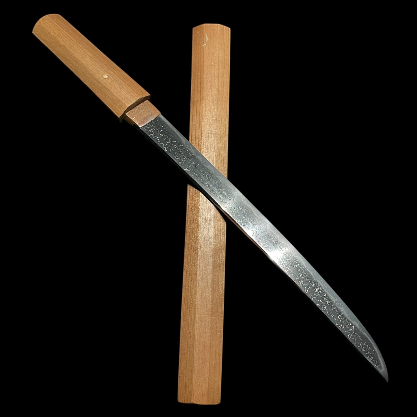 Toshin-Chokoku 刀身彫刻 Poetry sculpture TANTO, Sanjo Munechika 三条宗近 signed