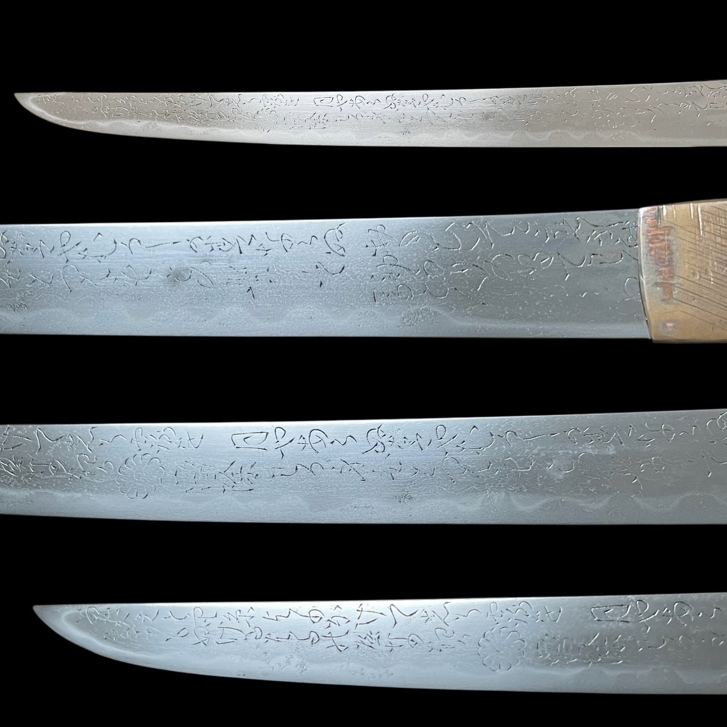 Toshin-Chokoku 刀身彫刻 Poetry sculpture TANTO, Sanjo Munechika 三条宗近 signed